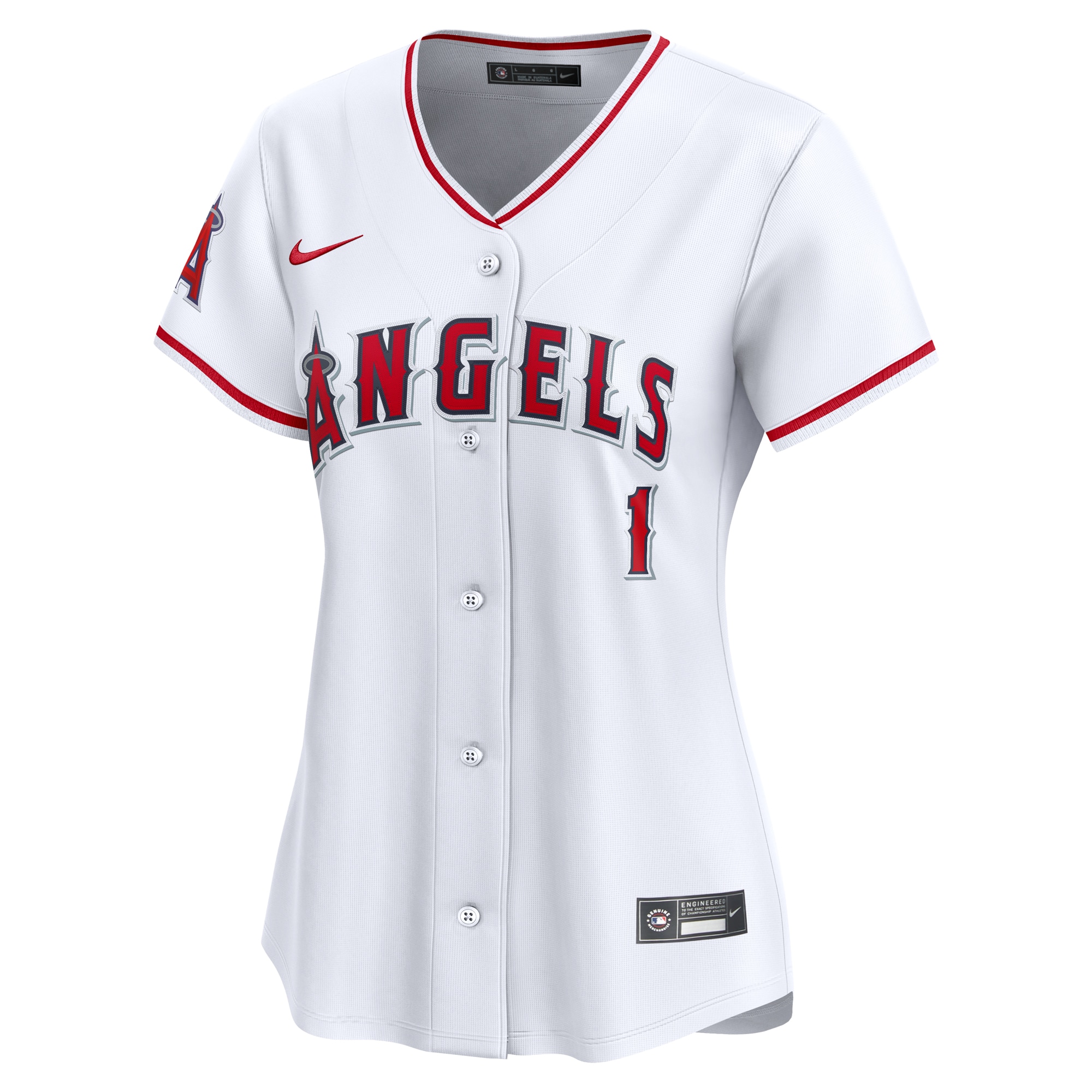 Alternative view of Los Angeles Angels Women's #1 Mom Home Limited Jersey - White