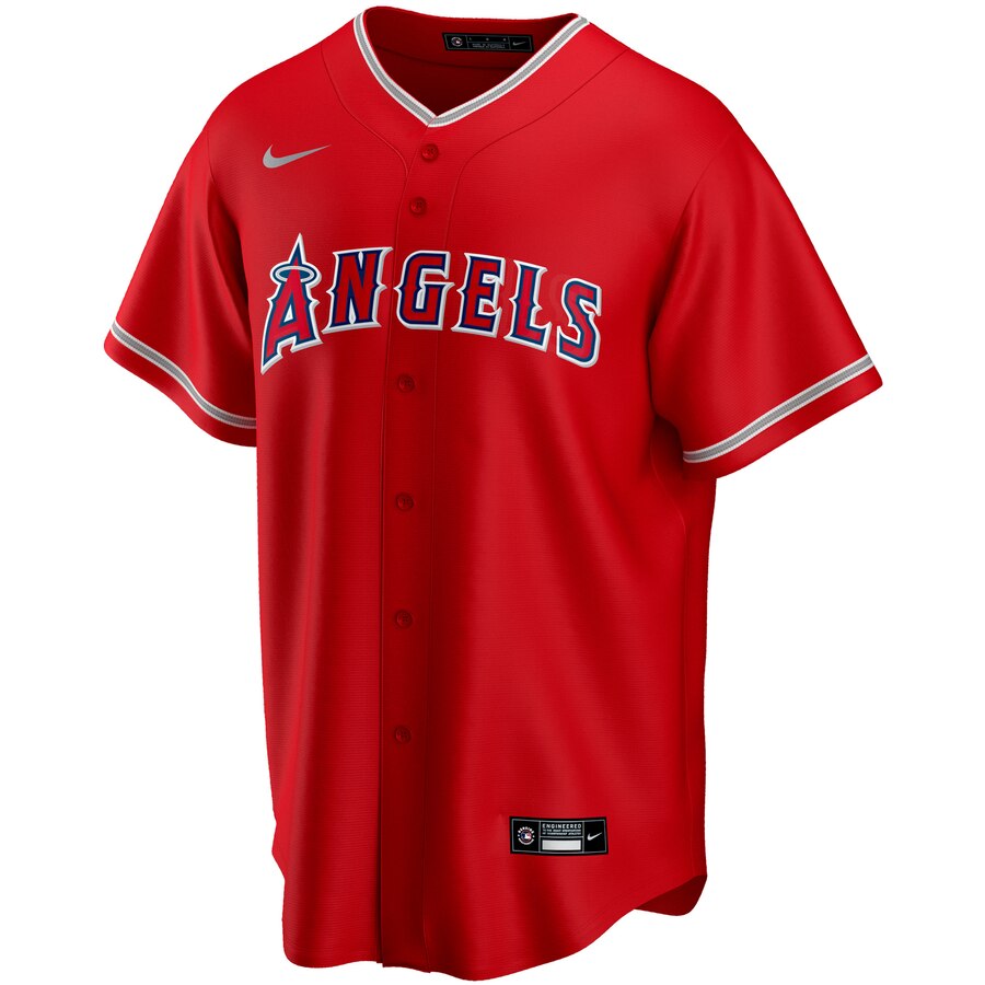 Alternative view of Los Angeles Angels Youth Alternate 2020 Replica Team Jersey - Red