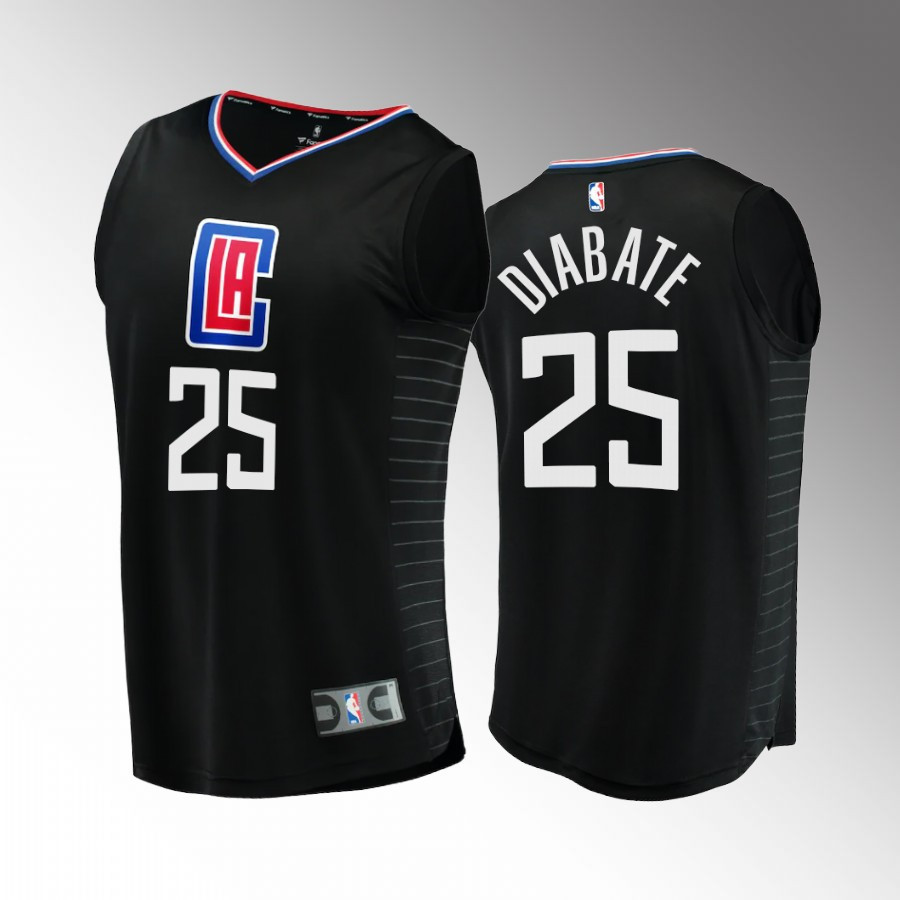 Los Angeles Clippers 25 Moussa Diabate Statement Edition Men Jersey Black - JS499 