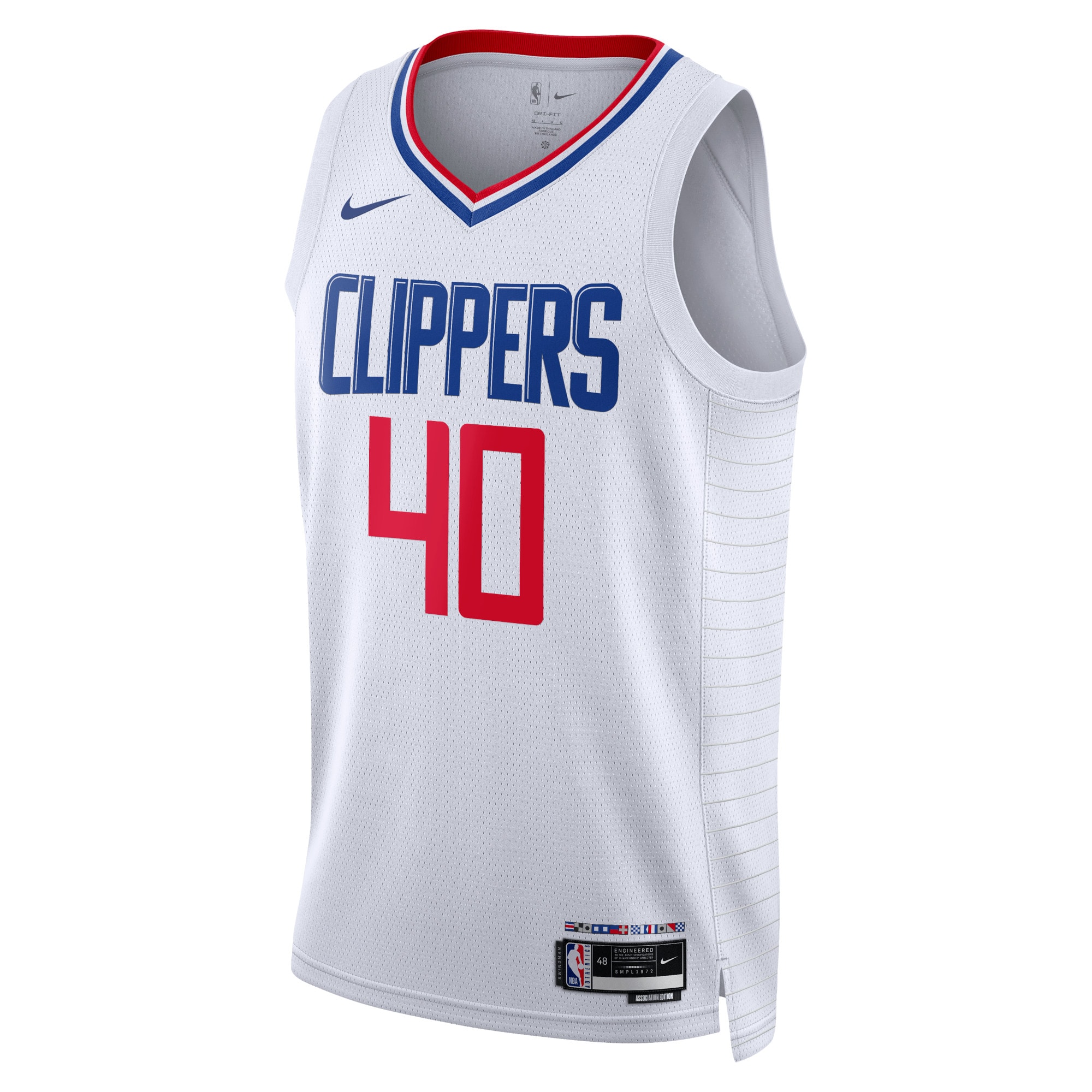 Los Angeles Clippers Association Edition Swingman Jersey - White - Ivica Zubac - Unisex - JS808 