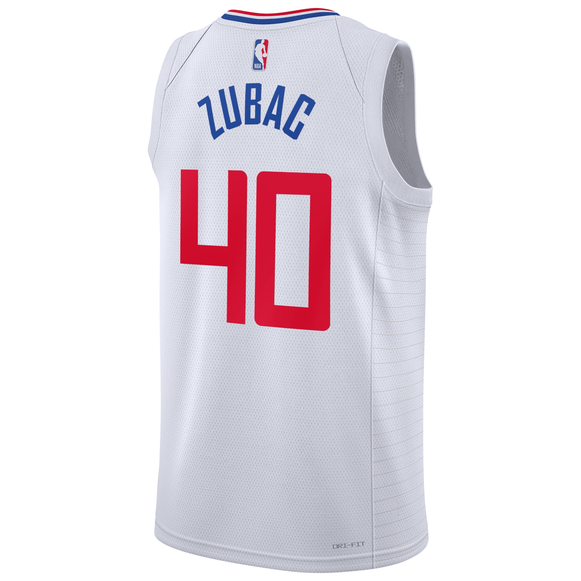 Alternative view of Los Angeles Clippers Association Edition Swingman Jersey - White - Ivica Zubac - Unisex - JS808 