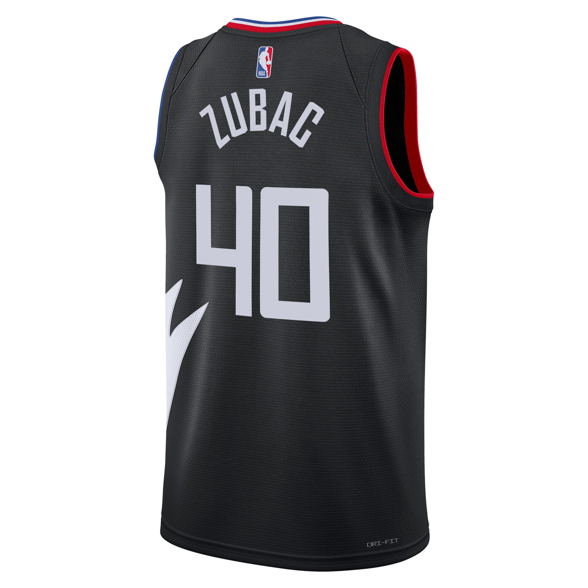 Alternative view of Los Angeles Clippers Jordan Statement Edition Swingman Jersey - Black - Ivica Zubac - Unisex - JS705 