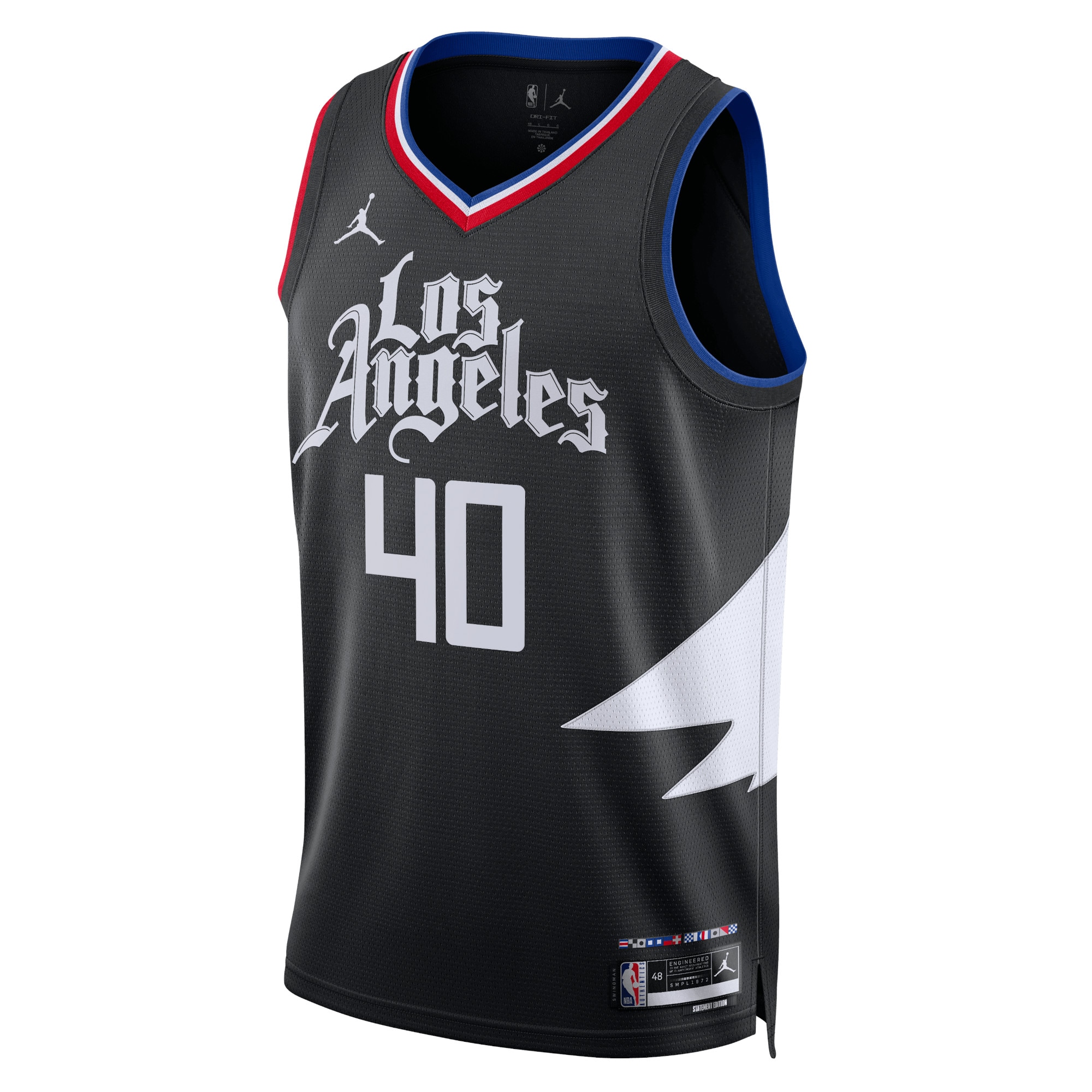 Los Angeles Clippers Jordan Statement Edition Swingman Jersey - Black - Ivica Zubac - Unisex - JS705 