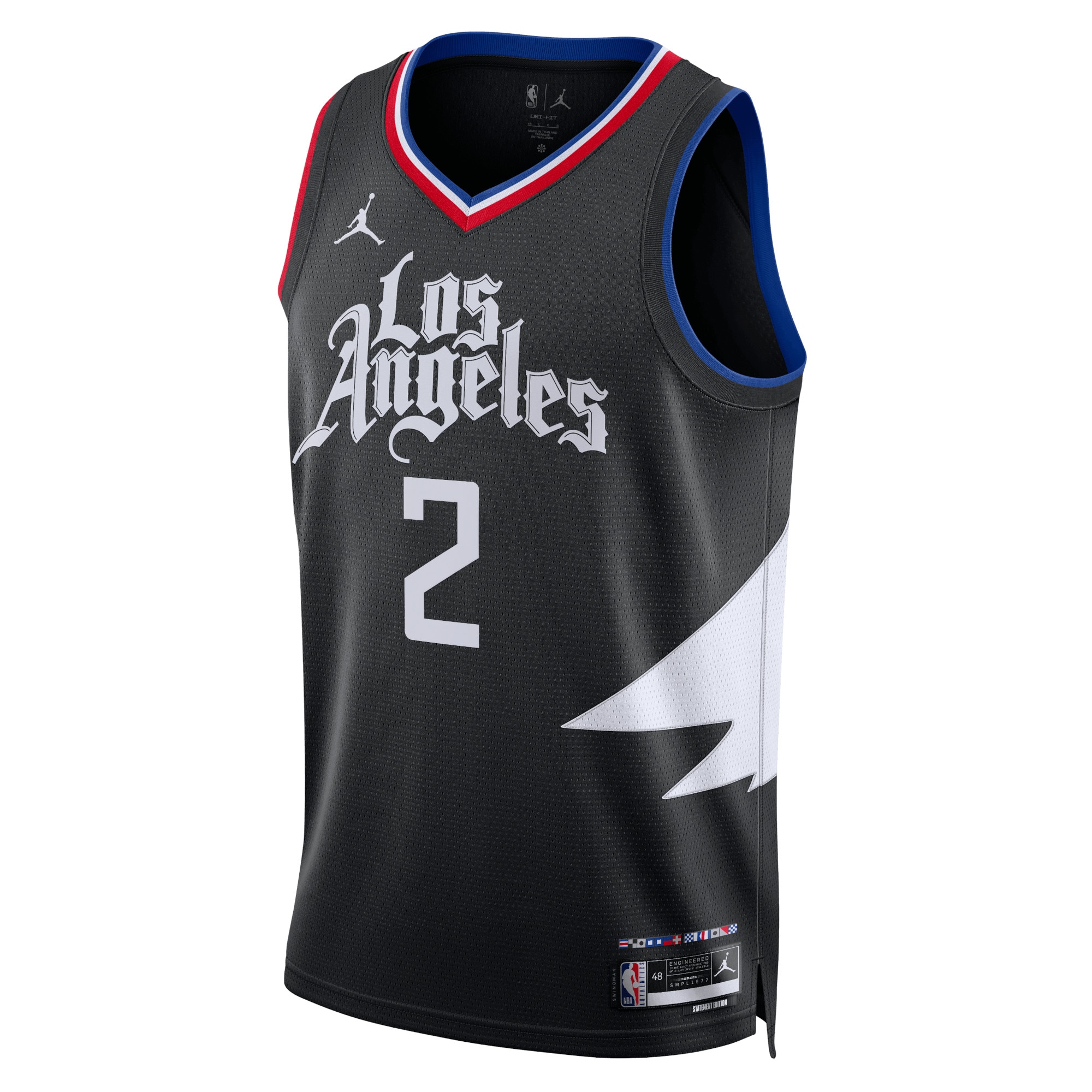 Los Angeles Clippers Jordan Statement Edition Swingman Jersey - Black - Kawhi Leonard - Unisex - JS224 