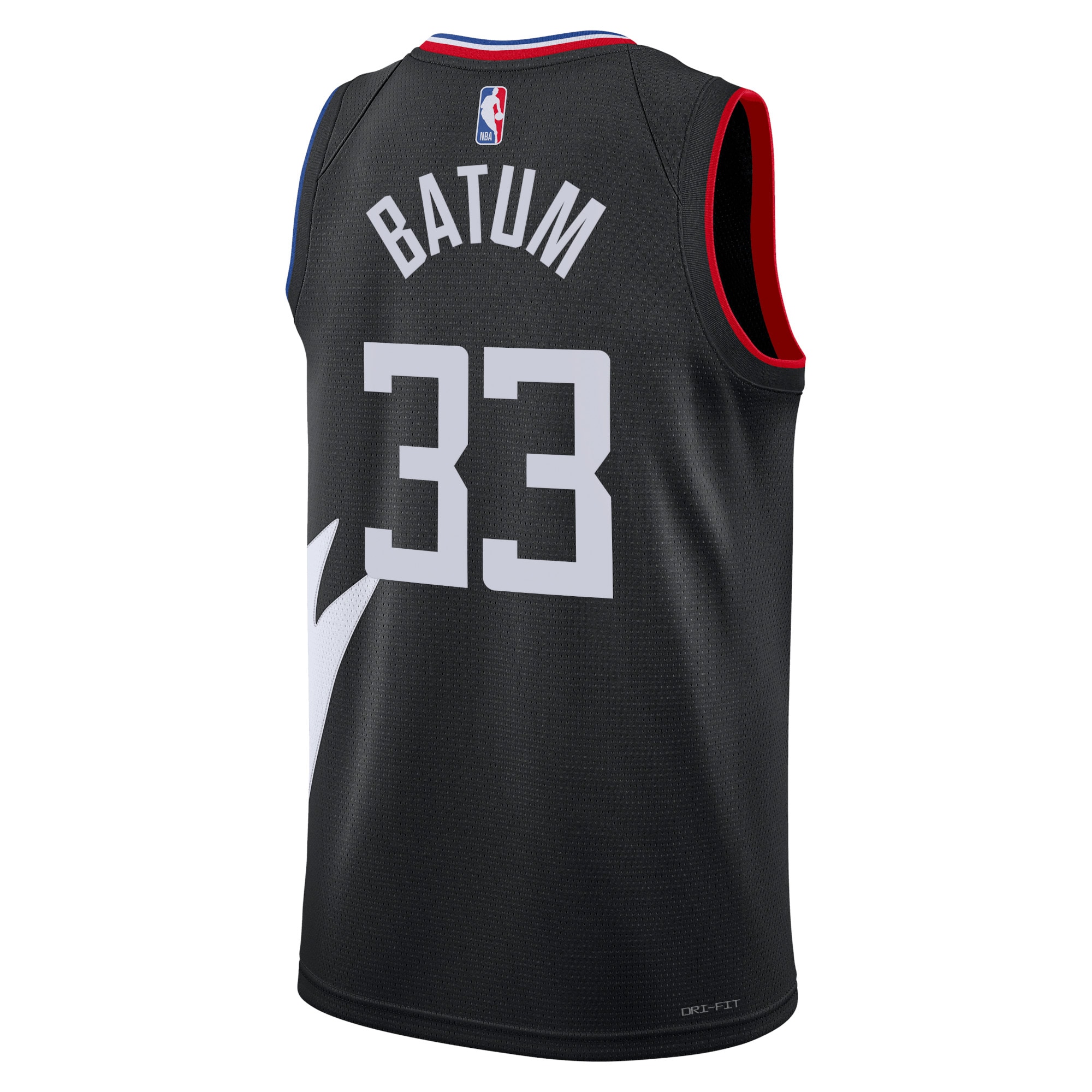 Alternative view of Los Angeles Clippers Jordan Statement Edition Swingman Jersey - Black - Nicolas Batum - Unisex - JS291 