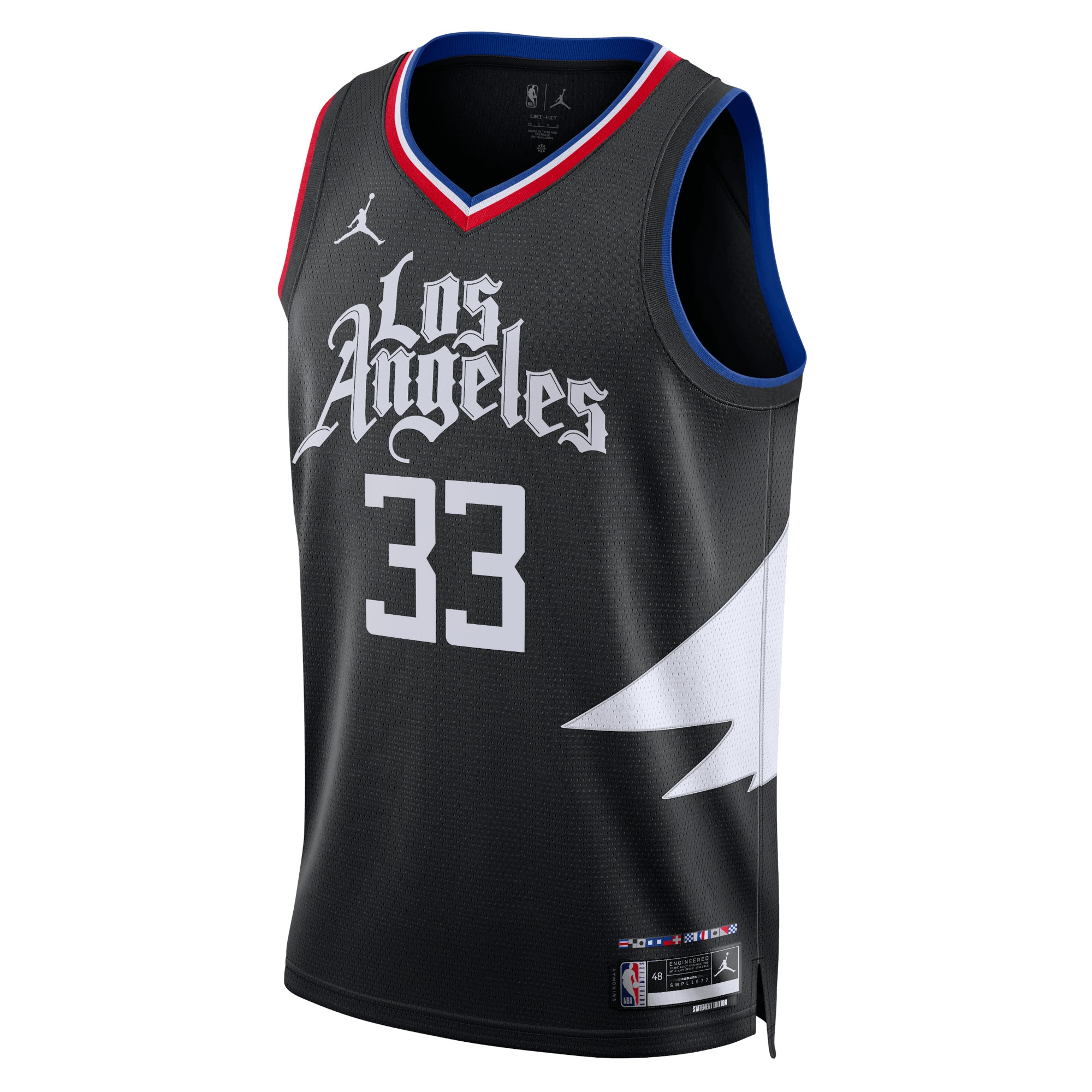 Los Angeles Clippers Jordan Statement Edition Swingman Jersey - Black - Nicolas Batum - Unisex - JS291 