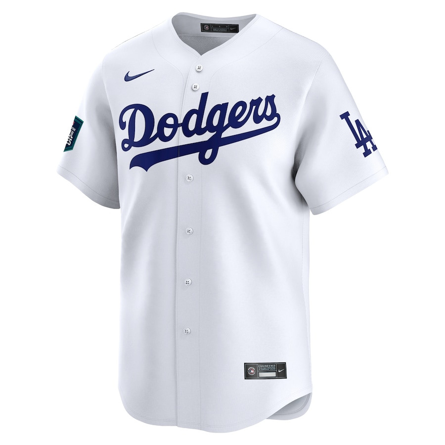 Alternative view of Los Angeles Dodgers 2024 MLB World Tour Seoul Series Home Player Men Jersey - White 