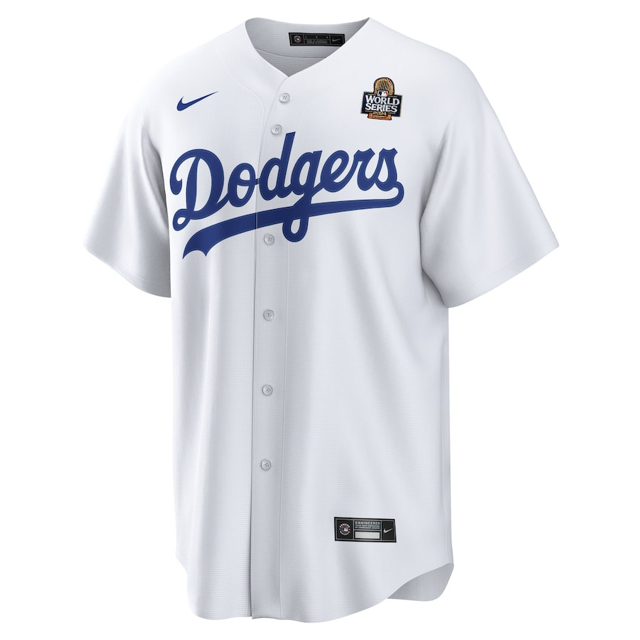 Alternative view of Los Angeles Dodgers 2024 World Series Home Men Jersey - White 