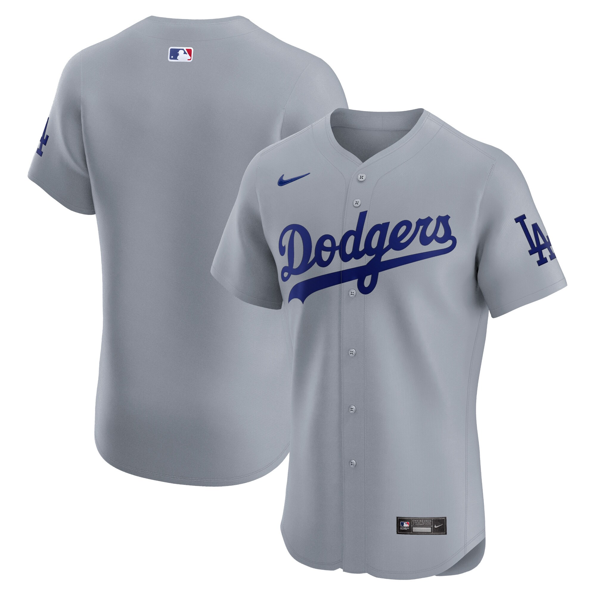 Los Angeles Dodgers Alternate Vapor Premier Elite Patch Jersey - Gray