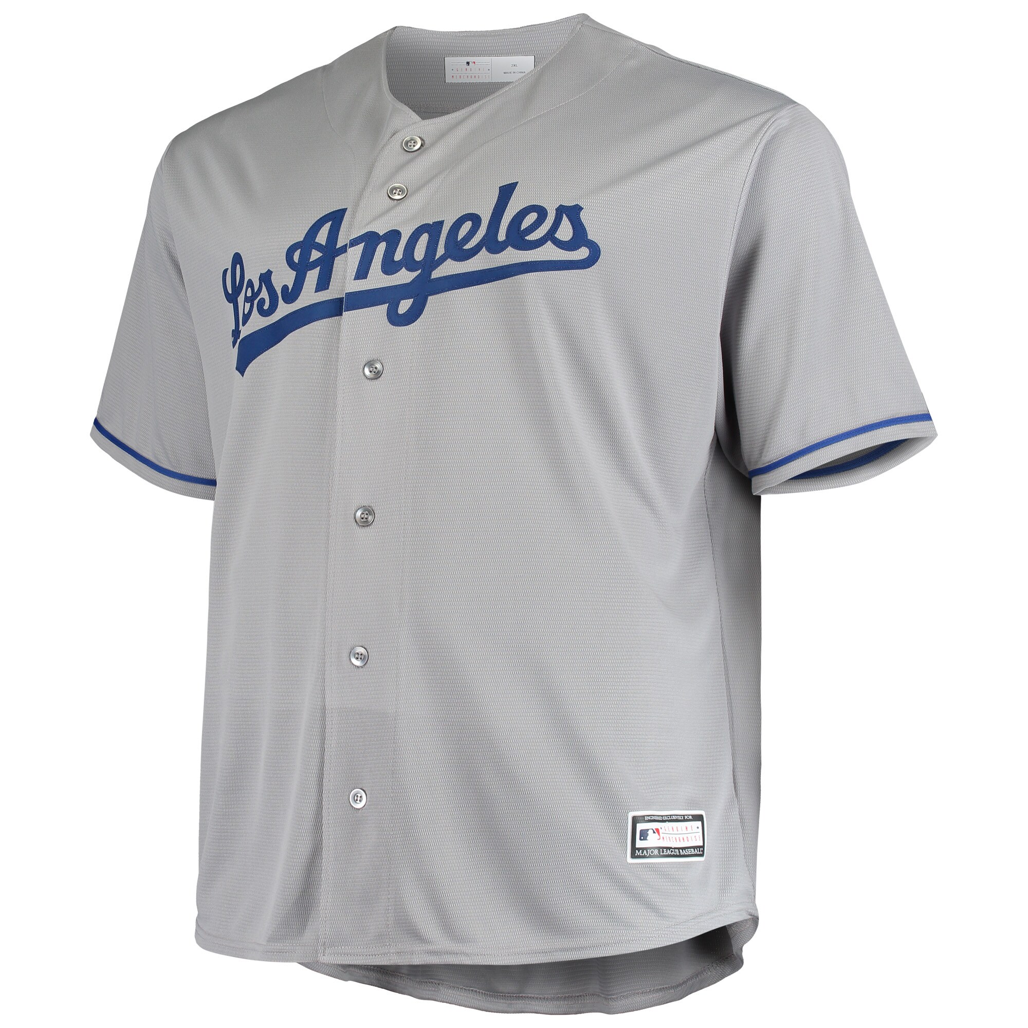 Alternative view of Los Angeles Dodgers Big & Tall Replica Team Jersey - Gray