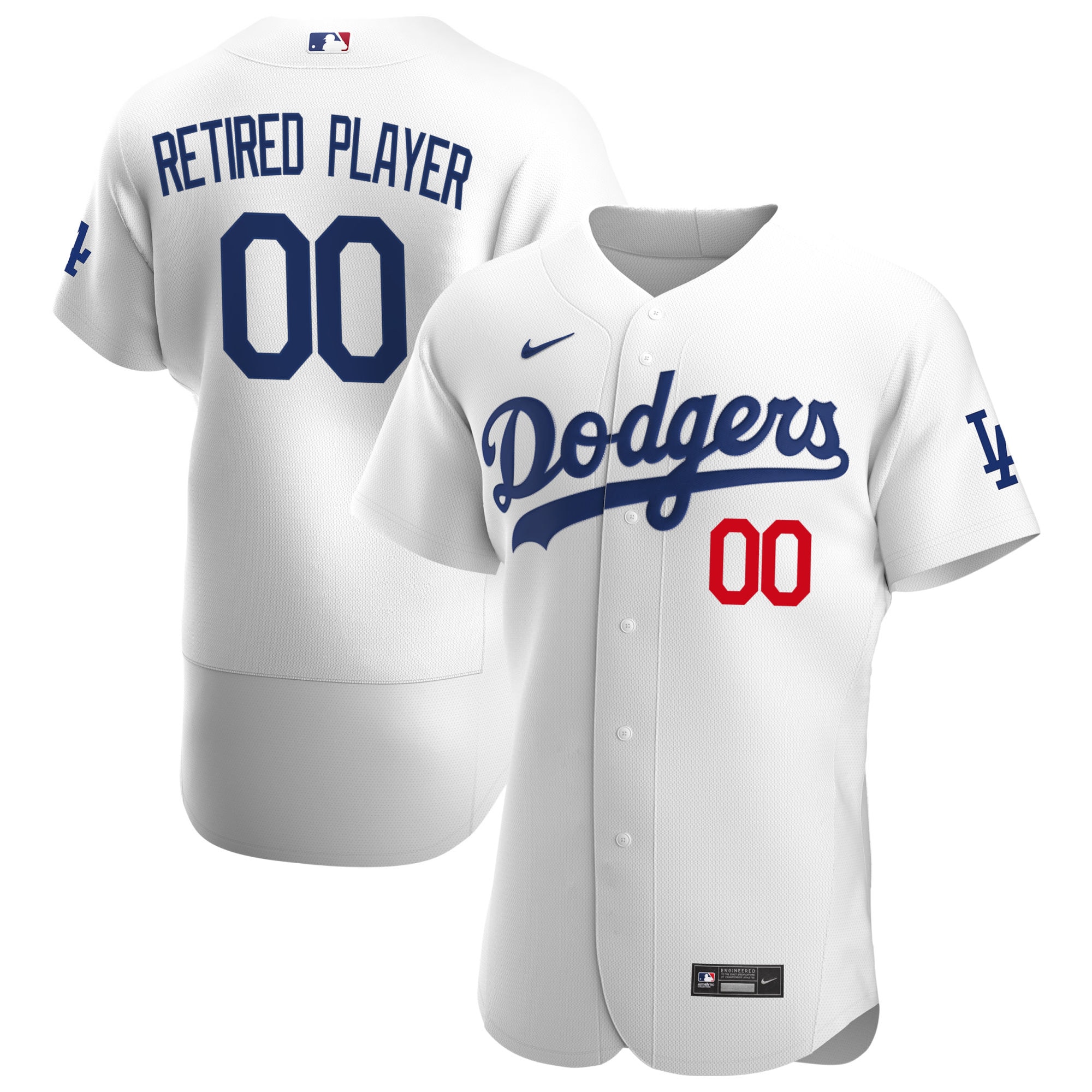 Los Angeles Dodgers Home Pick-a-player Retired Roster Authentic Jersey - White