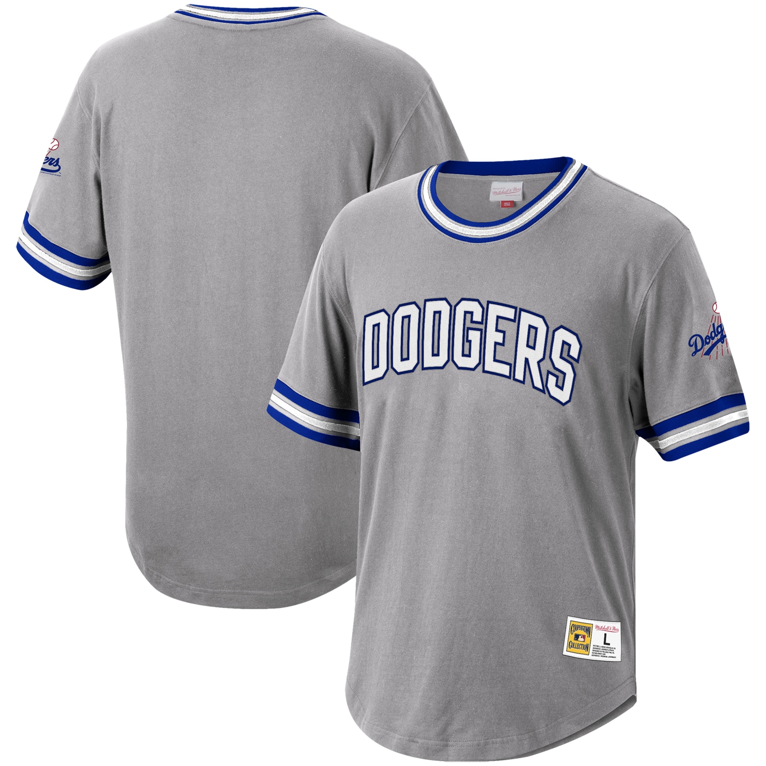 Los Angeles Dodgers Mitchell & Ness Cooperstown Collection Wild Pitch Jersey T-shirt – Gray