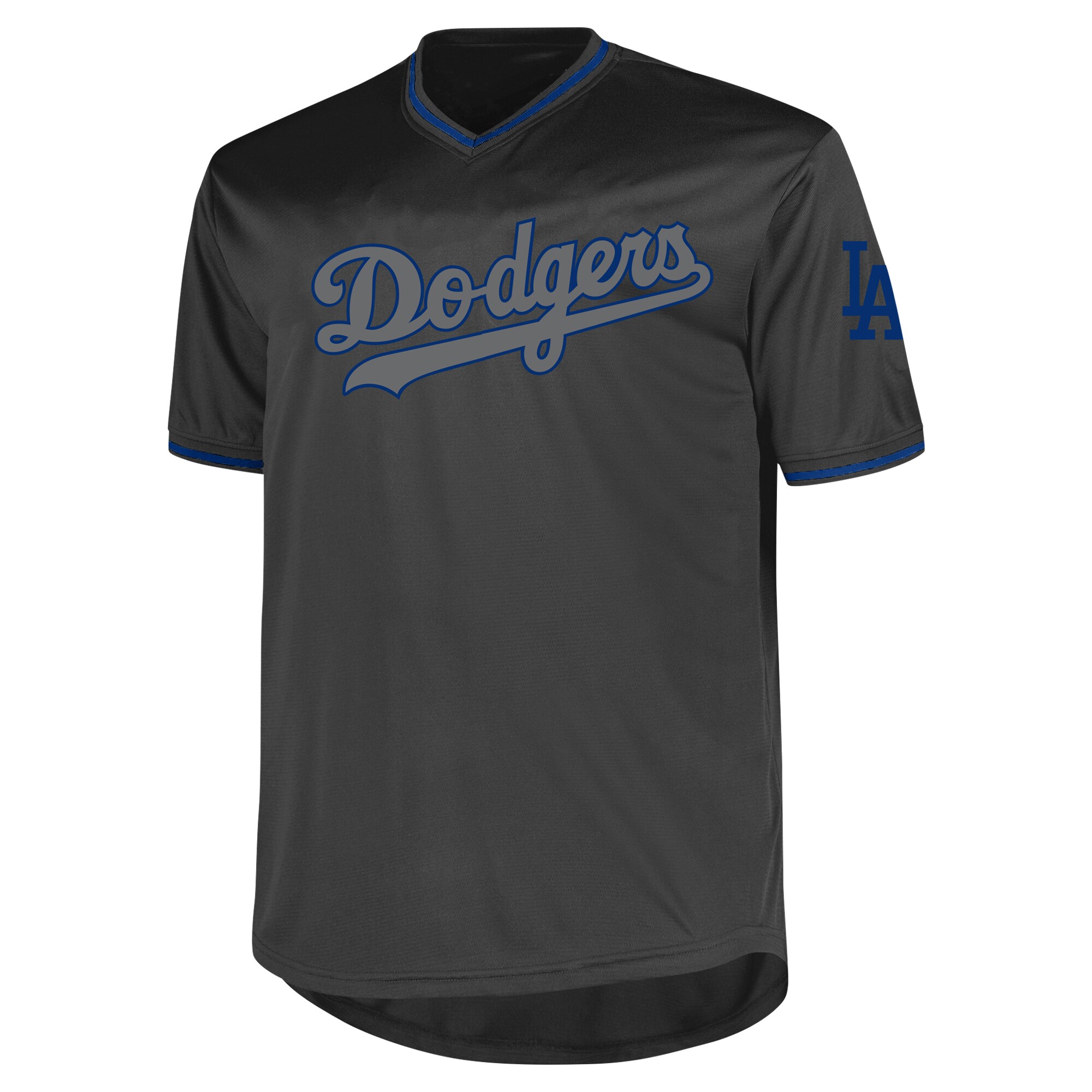 Alternative view of Los Angeles Dodgers Profile Big & Tall Pop Fashion Jersey - Charcoal