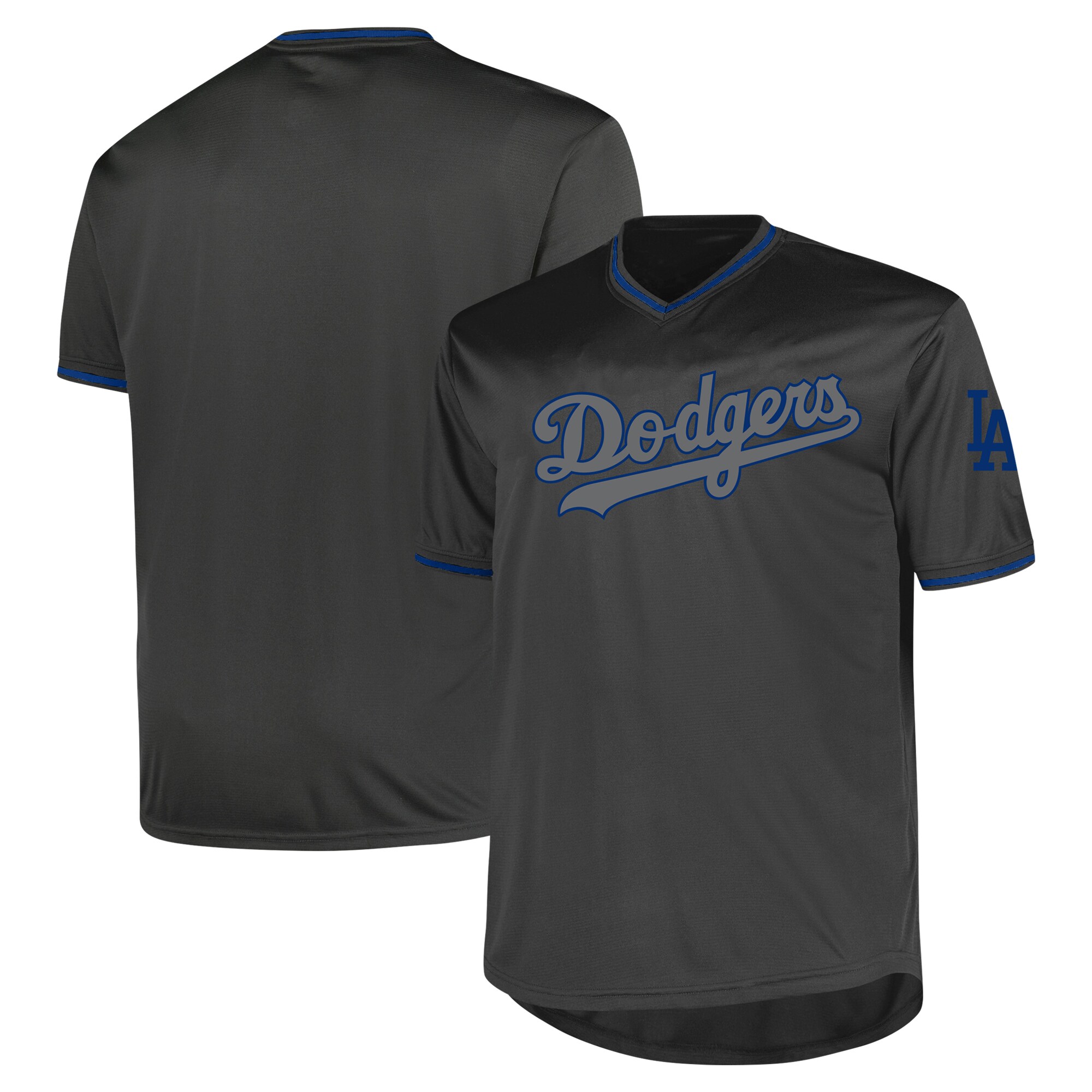 Los Angeles Dodgers Profile Big & Tall Pop Fashion Jersey - Charcoal
