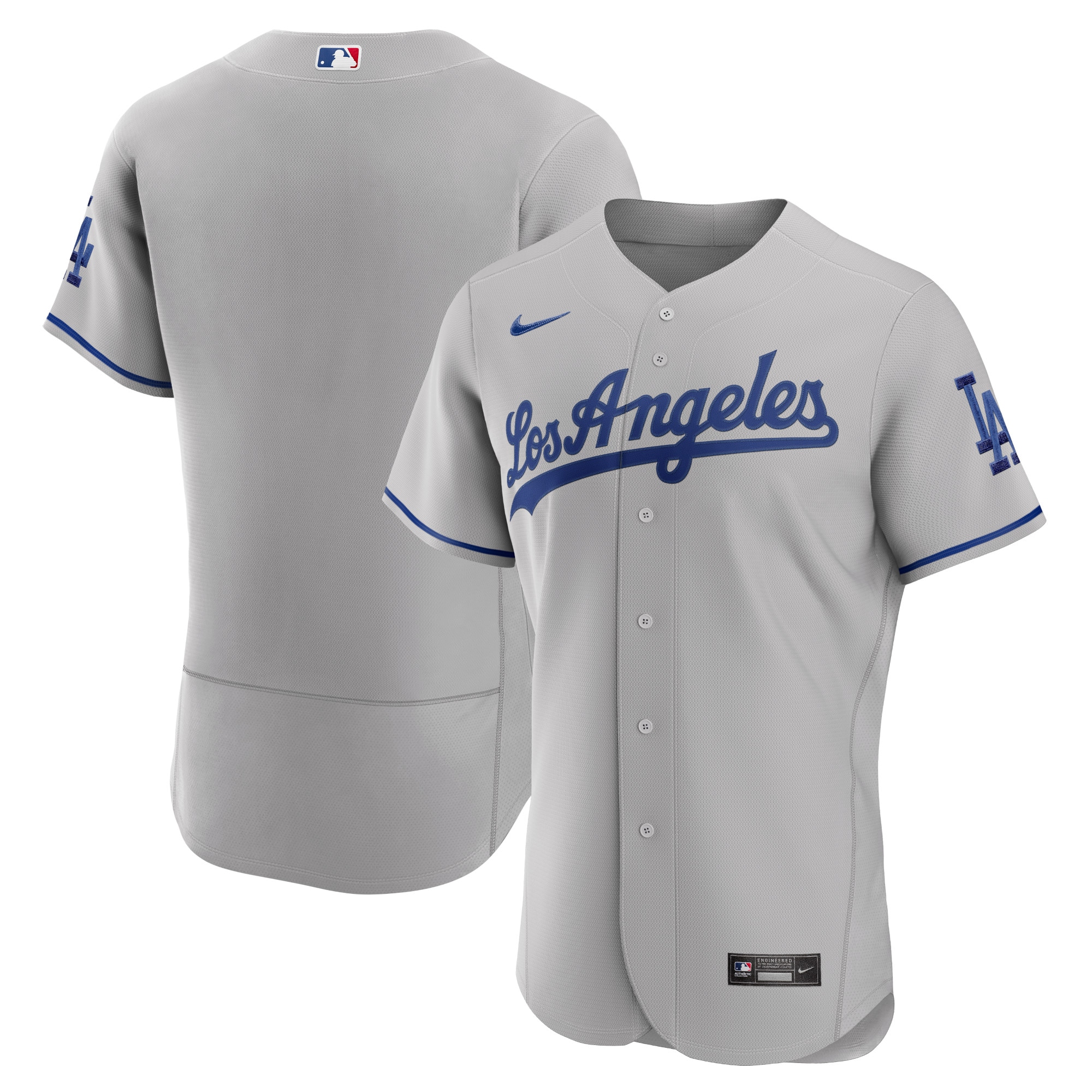 Los Angeles Dodgers Road Authentic Team Jersey - Gray