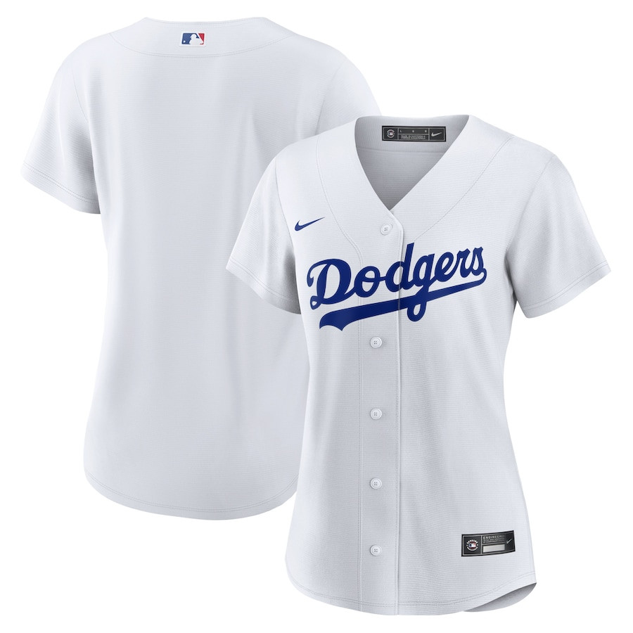 Los Angeles Dodgers Women Home Blank Jersey - White 