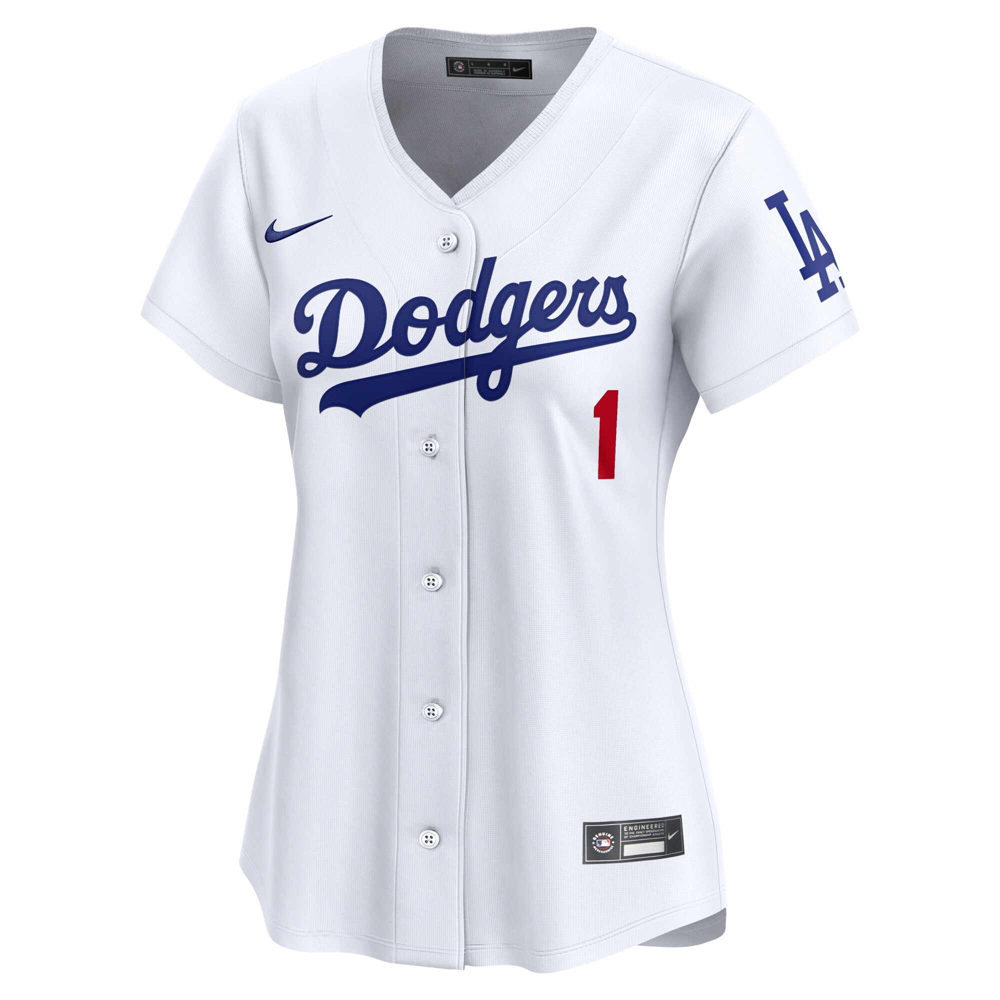 Alternative view of Los Angeles Dodgers Women's #1 Mom Home Limited Jersey - White