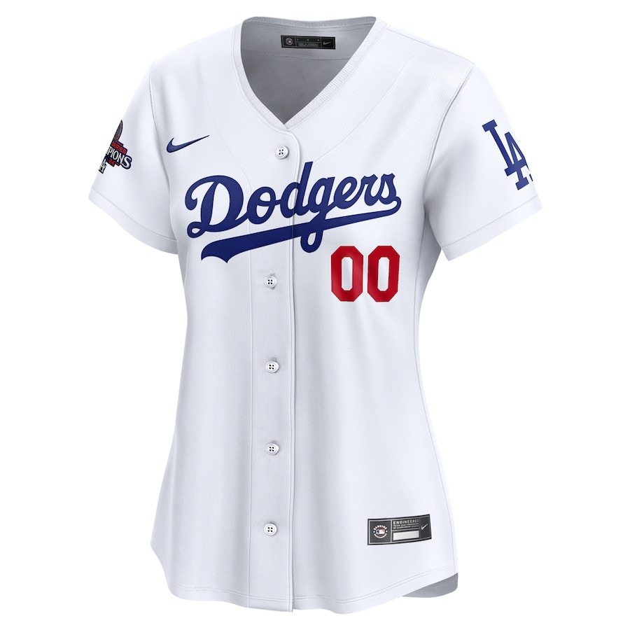 Alternative view of Los Angeles Dodgers Women's 2024 World Series Champions Home Custom Limited Jersey - White 