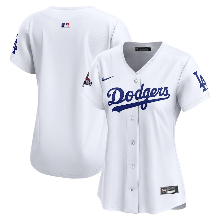 Los Angeles Dodgers Women's 2024 World Series Champions Home Limited Jersey - White 
