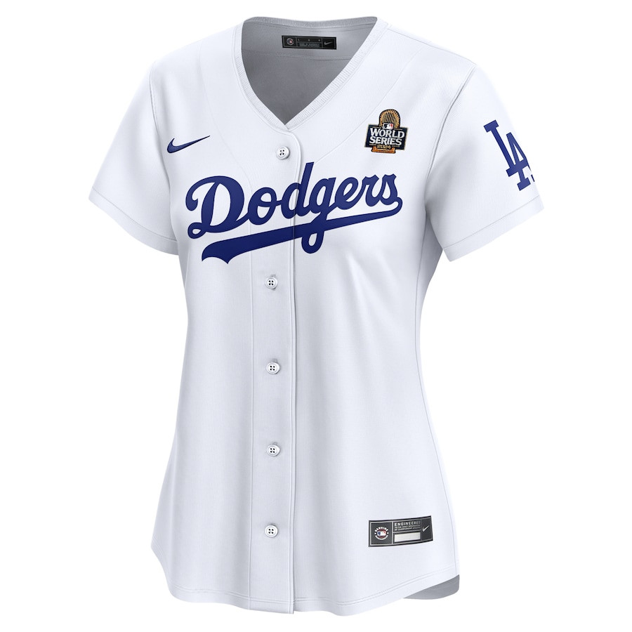 Alternative view of Los Angeles Dodgers Women's 2024 World Series Home Limited Jersey - White 