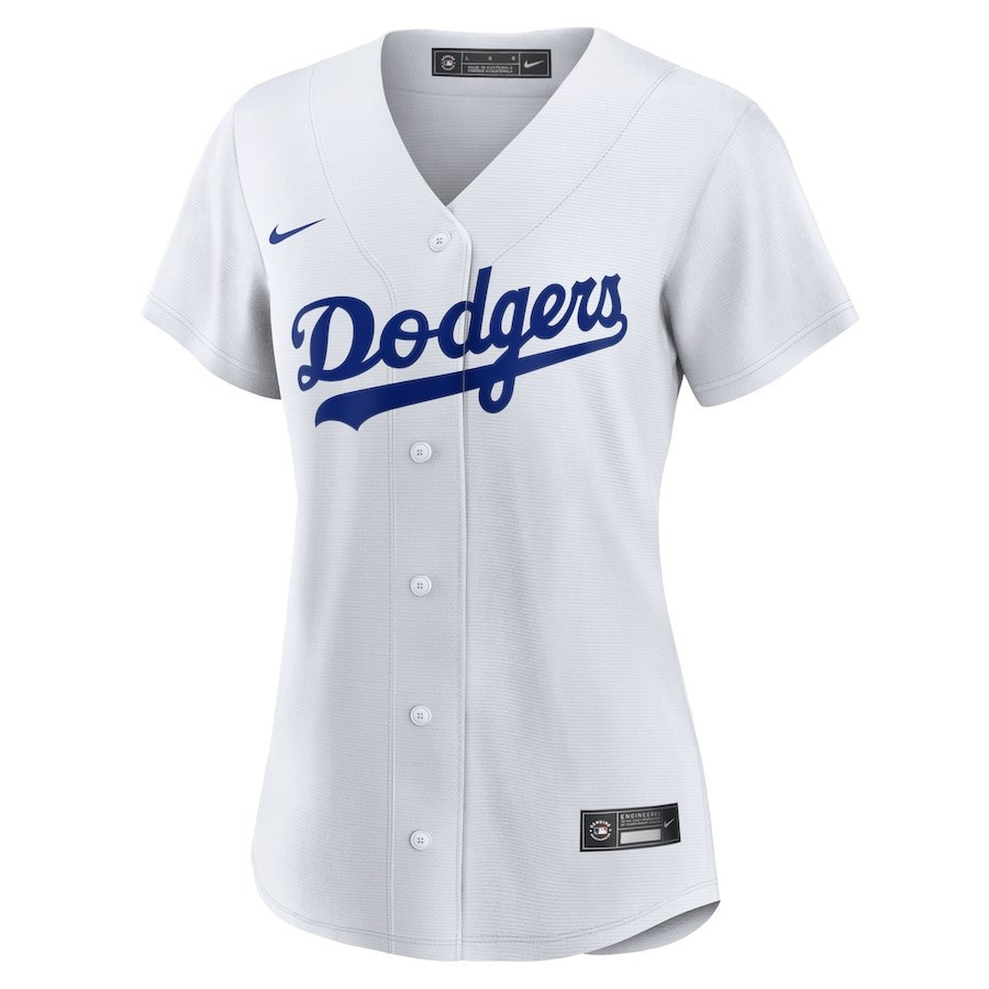 Alternative view of Los Angeles Dodgers Women's Home Blank Jersey - White 