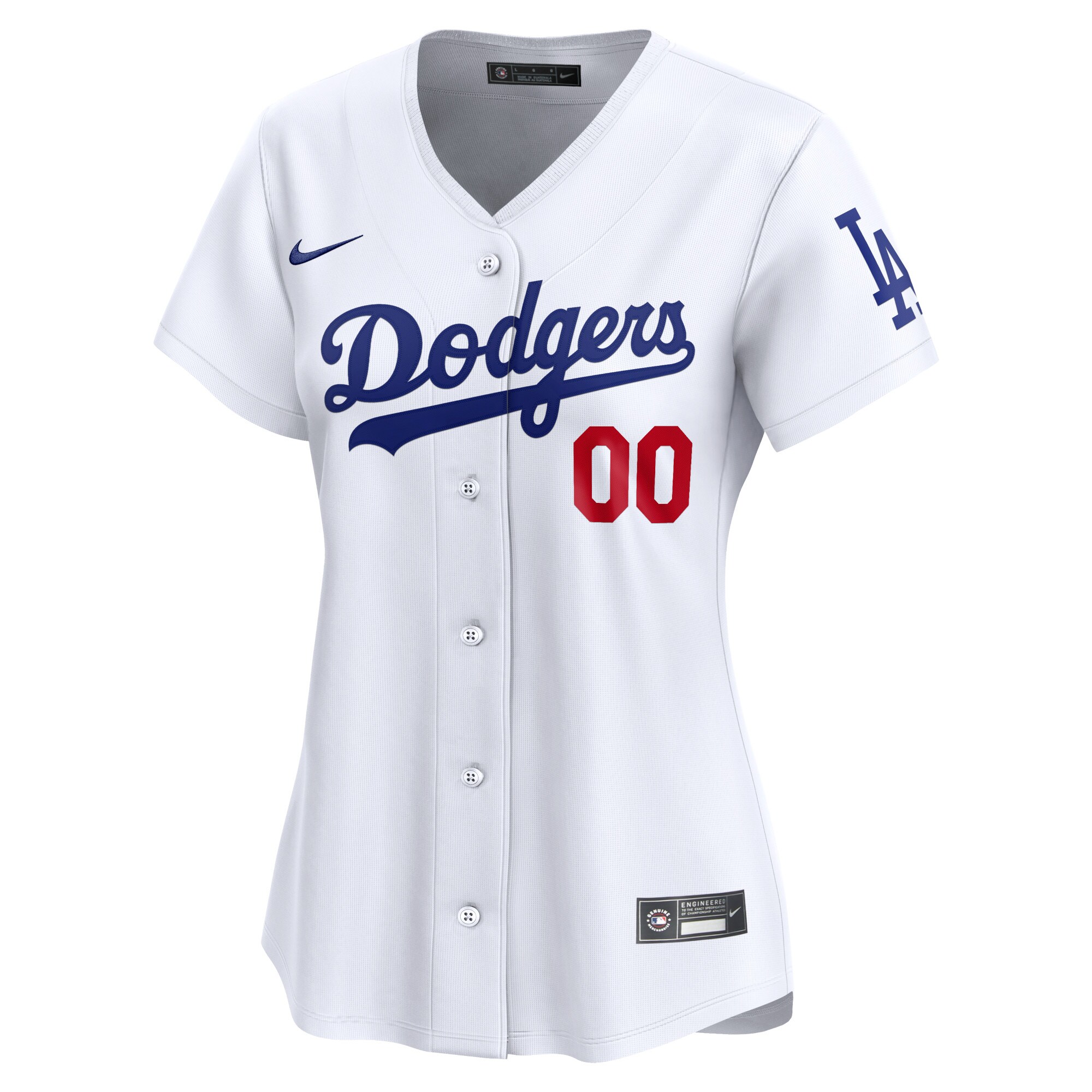 Alternative view of Los Angeles Dodgers Women's Home Limited Custom Jersey - White
