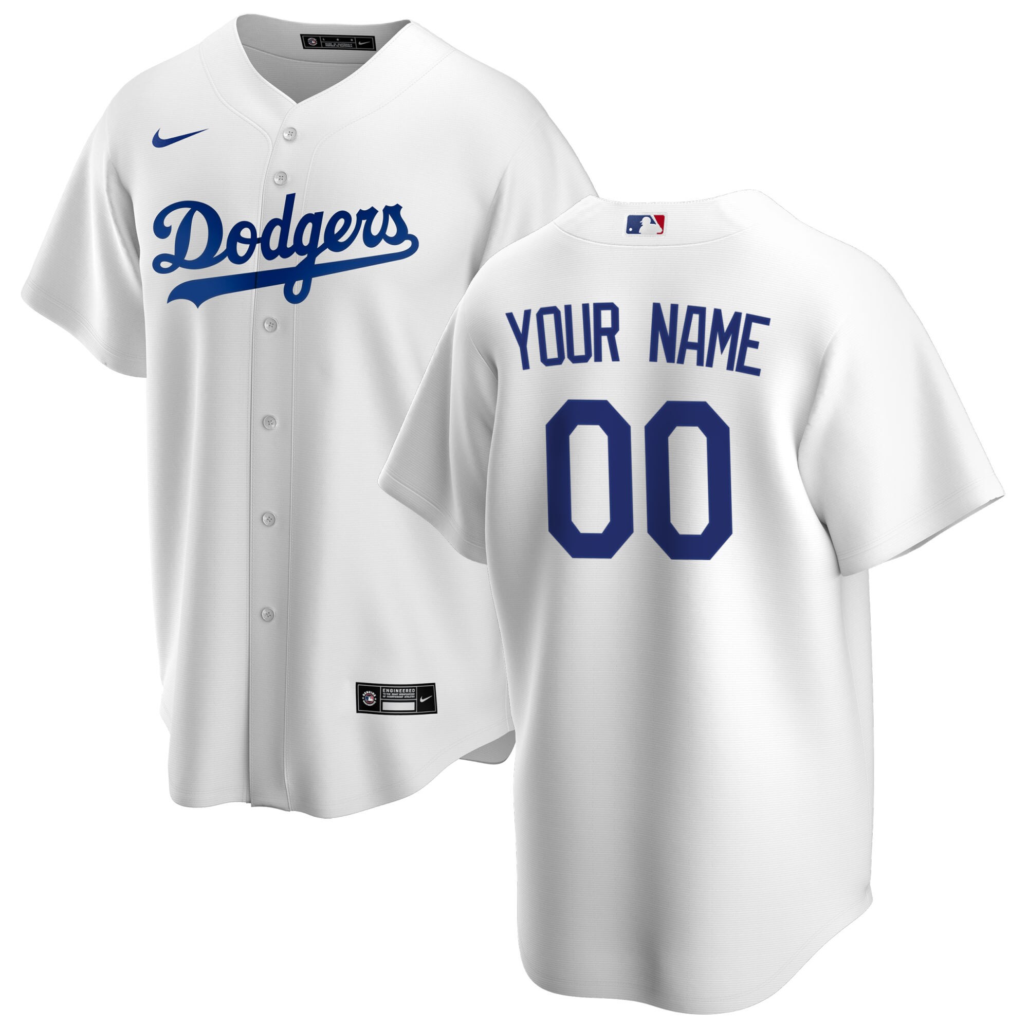 Los Angeles Dodgers Youth Home Replica Custom Jersey - White
