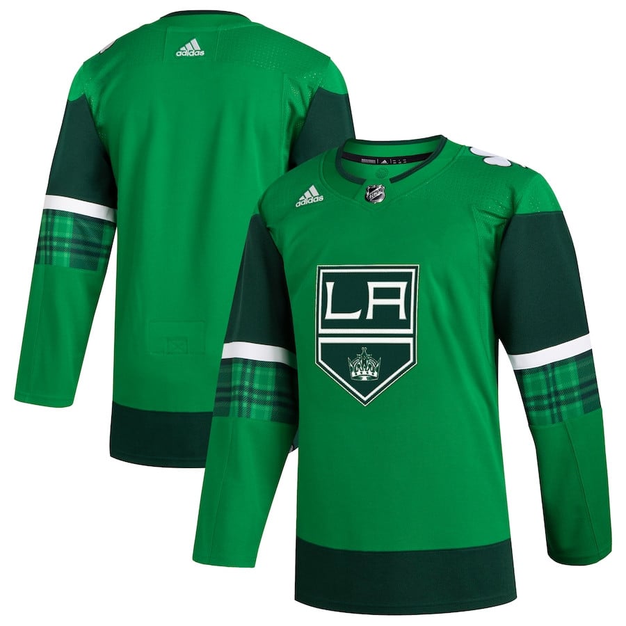 Los Angeles Kings 2023 St. Patrick's Day Primegreen Men Jersey - Kelly Green - JS702 