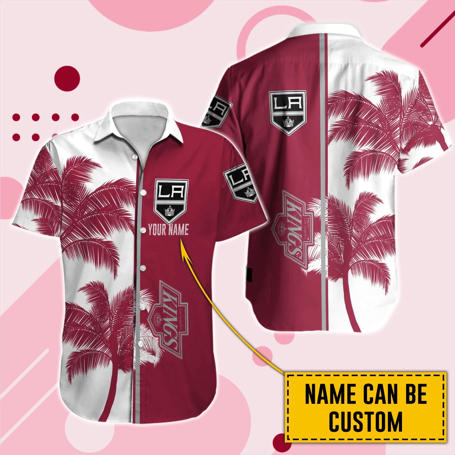 Alternative view of Los Angeles Kings Hawaiian Shirt And Set - Customized - JS818 