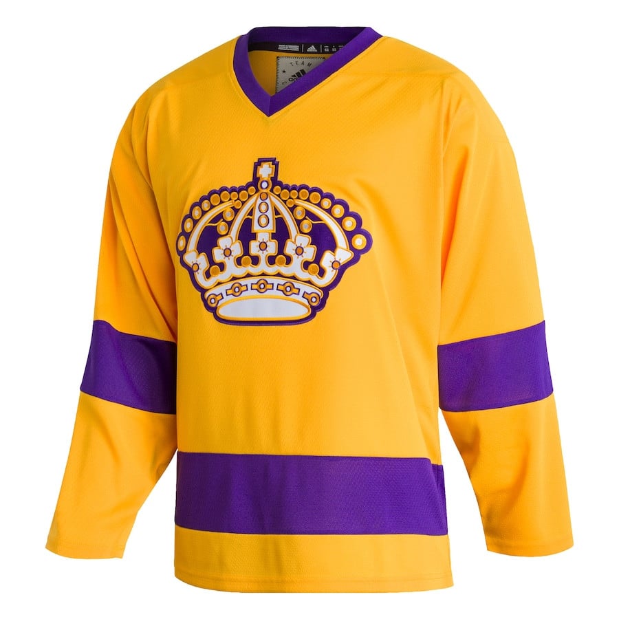Alternative view of Los Angeles Kings Team Classics Blank Men Jersey - Gold - JS542 