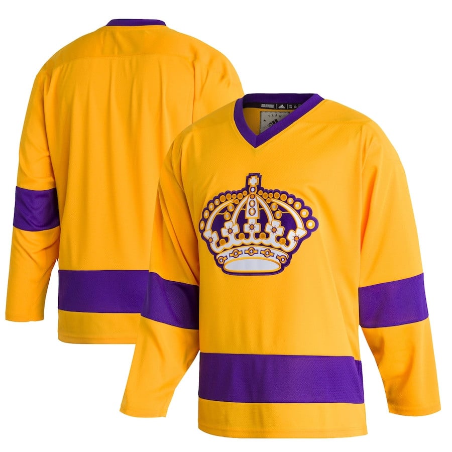 Los Angeles Kings Team Classics Blank Men Jersey - Gold - JS542 