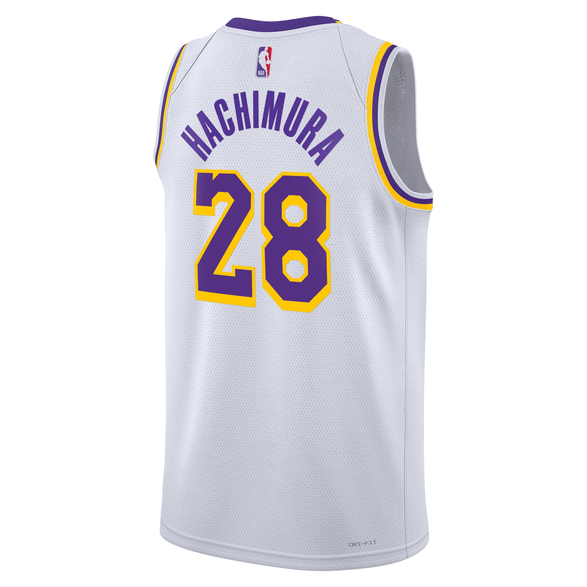 Alternative view of Los Angeles Lakers Association Edition Swingman Jersey - White - Rui Hachimura - Unisex - JS774 