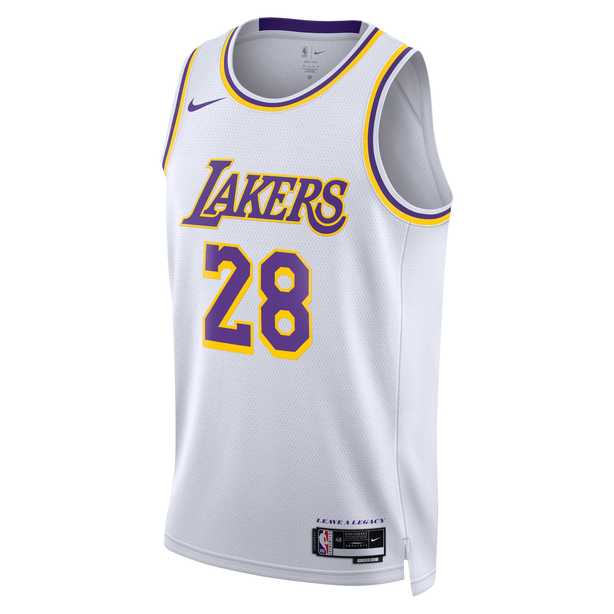 Los Angeles Lakers Association Edition Swingman Jersey - White - Rui Hachimura - Unisex - JS774 