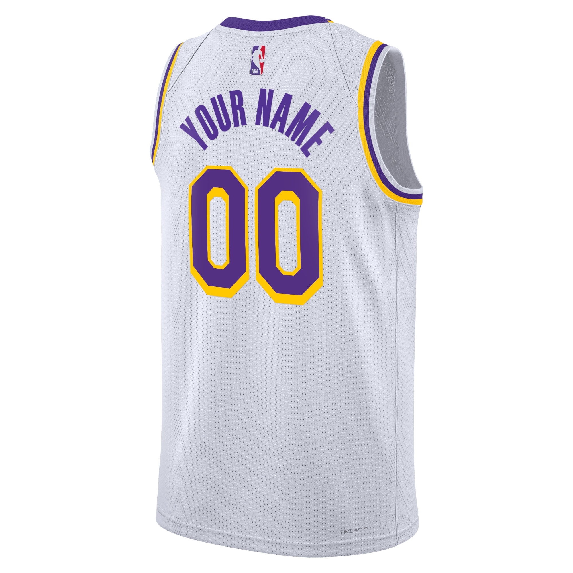 Alternative view of Los Angeles Lakers Association Swingman Jersey - Custom - Unisex - JS414 