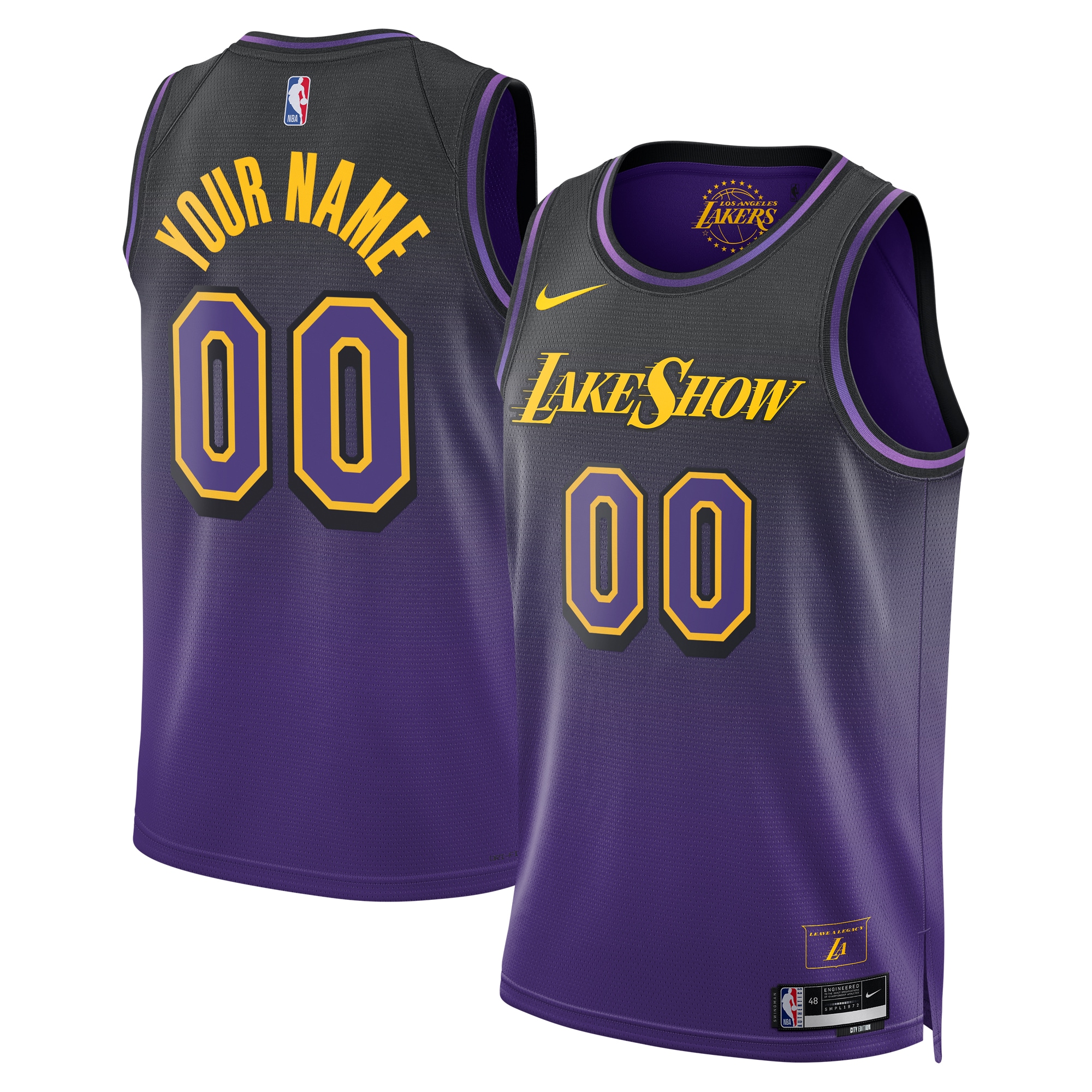 Los Angeles Lakers City Edition Swingman Jersey 2024 - Custom - Unisex - JS296 