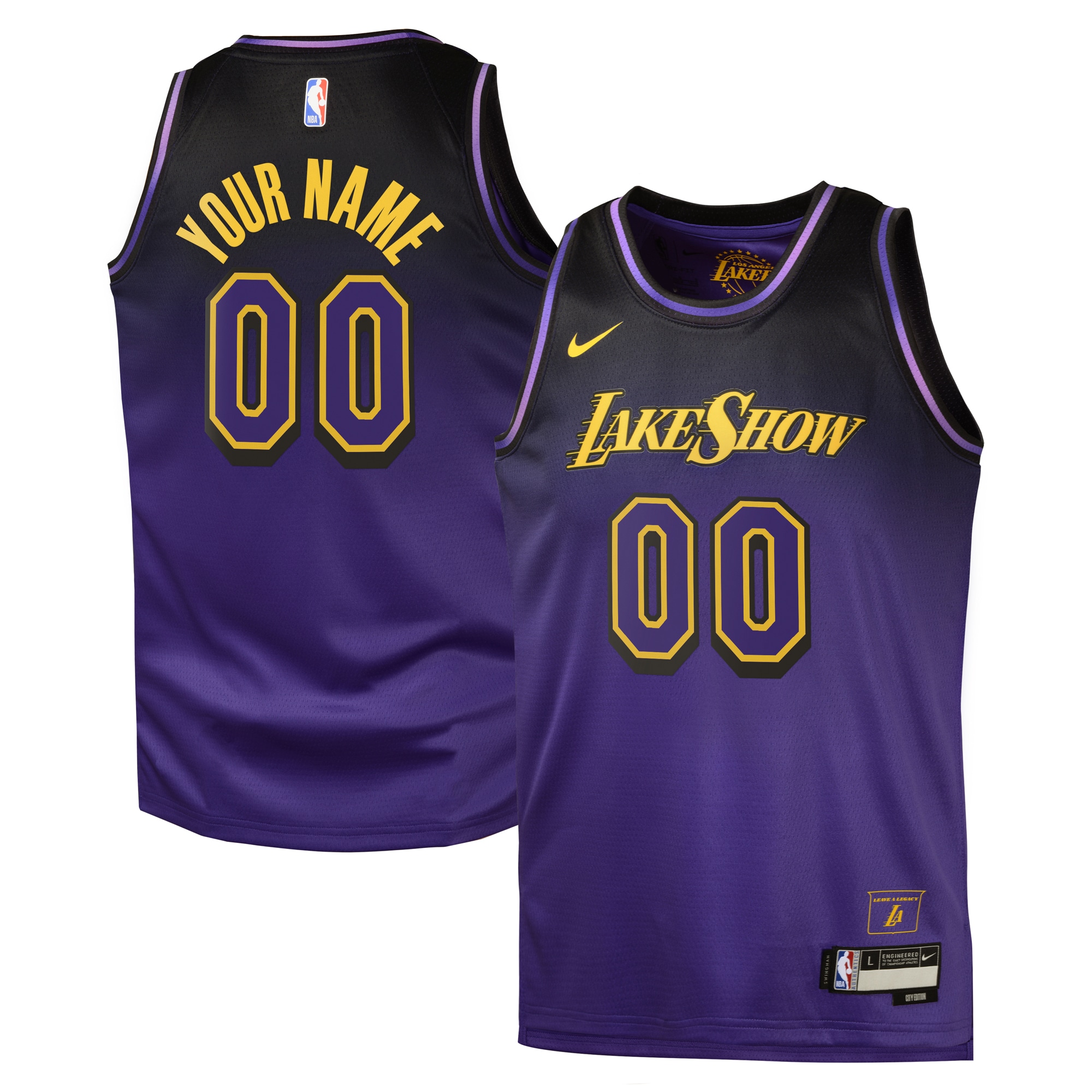 Los Angeles Lakers City Edition Swingman Jersey 2024 - Custom - Youth - JS396 