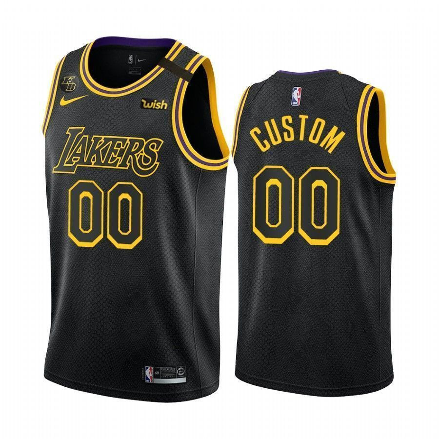Los Angeles Lakers Custom 00 Black Mamba Inspired City Jersey - JS514 