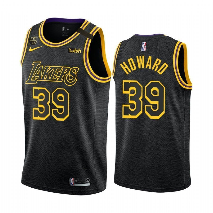 Los Angeles Lakers Dwight Howard 39 Black Mamba Inspired City Jersey - JS137 