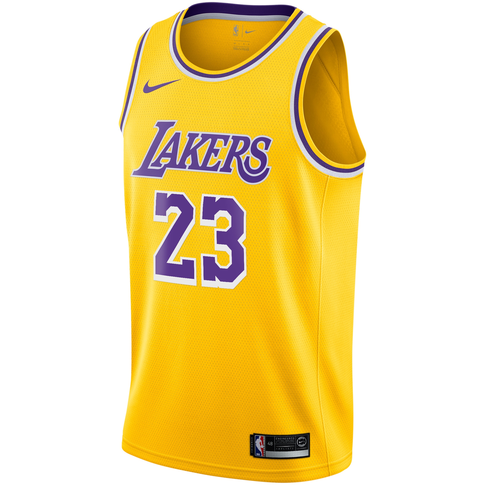 Alternative view of Los Angeles Lakers Icon Swingman Jersey - LeBron James - Youth - JS583 