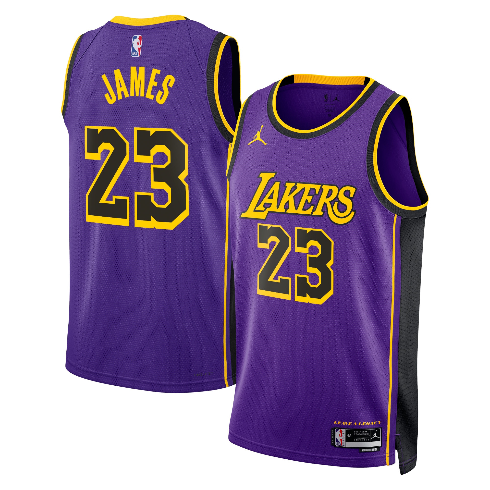Los Angeles Lakers Jordan Statement Edition Swingman Jersey - Purple - Lebron James - Unisex - JS553 