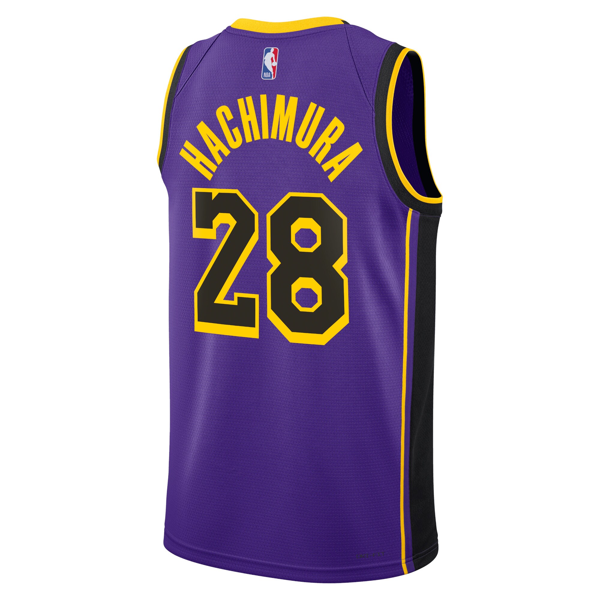 Alternative view of Los Angeles Lakers Jordan Statement Edition Swingman Jersey - Purple - Rui Hachimura - Unisex - JS694 