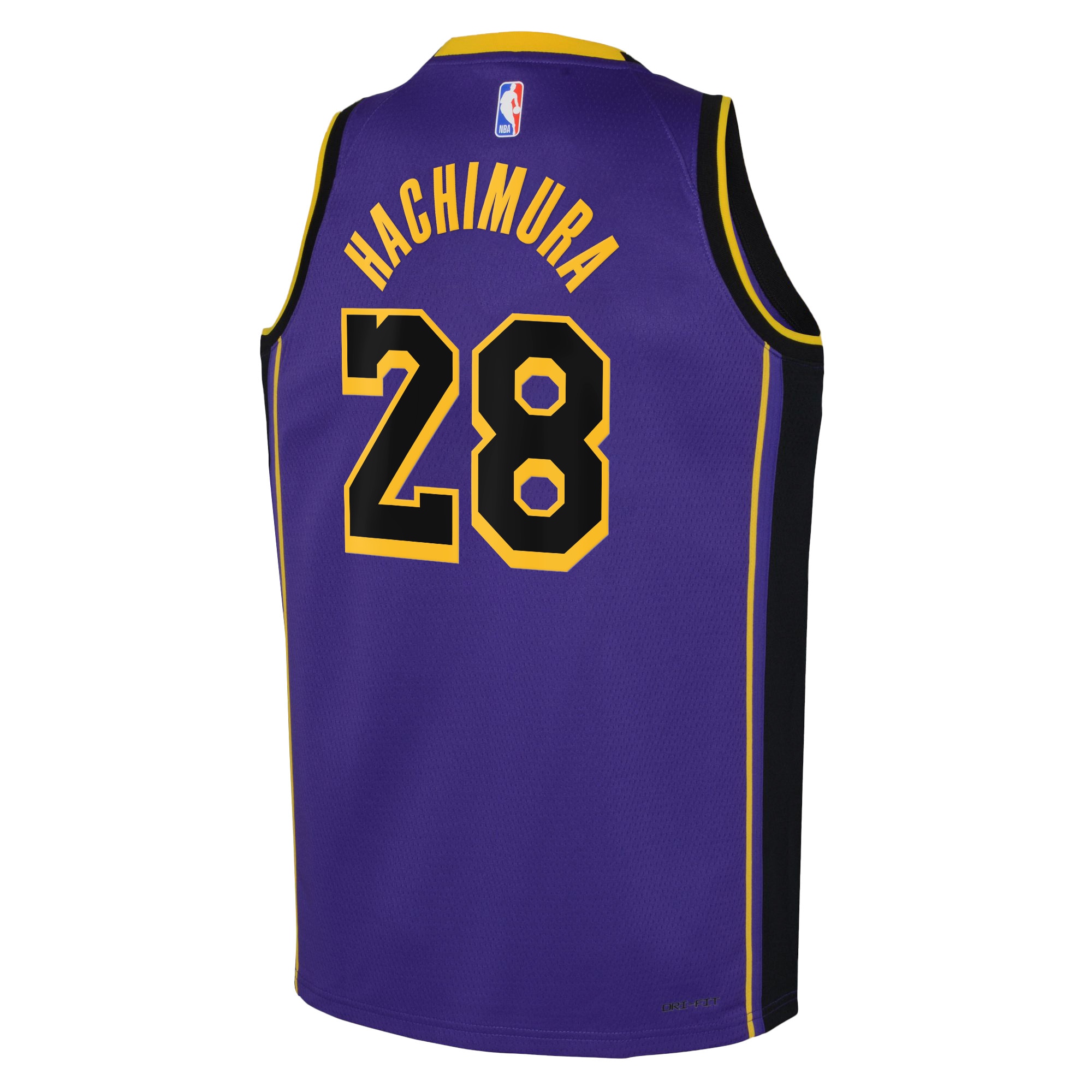 Alternative view of Los Angeles Lakers Jordan Statement Edition Swingman Jersey 22 - Purple - Rui Hachimura - Youth - JS827 