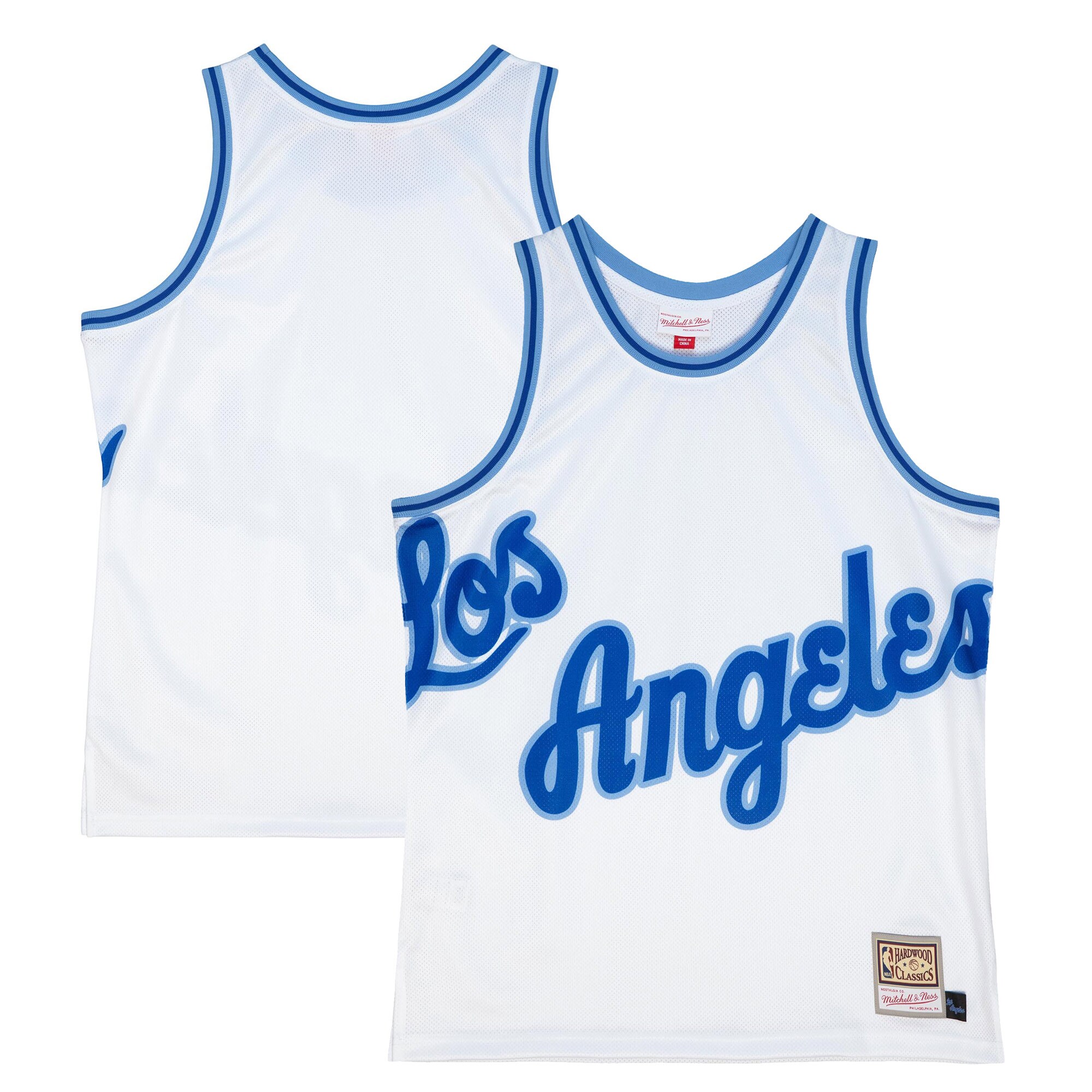 Los Angeles Lakers Mitchell & Ness Hardwood Classics Blown Out Fashion Jersey – White