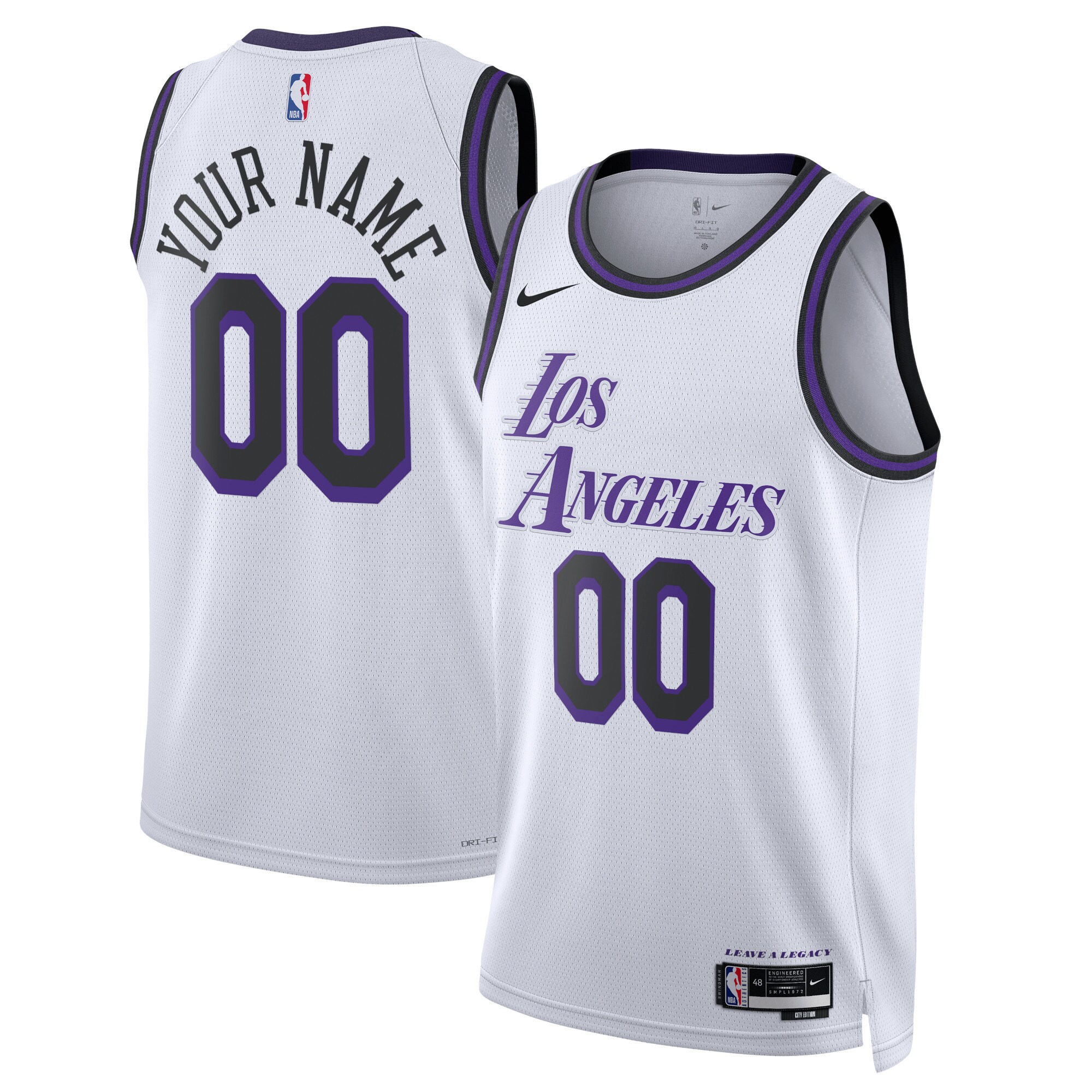 Los Angeles Lakers Unisex 2022/23 Swingman Custom Jersey - City Edition - White