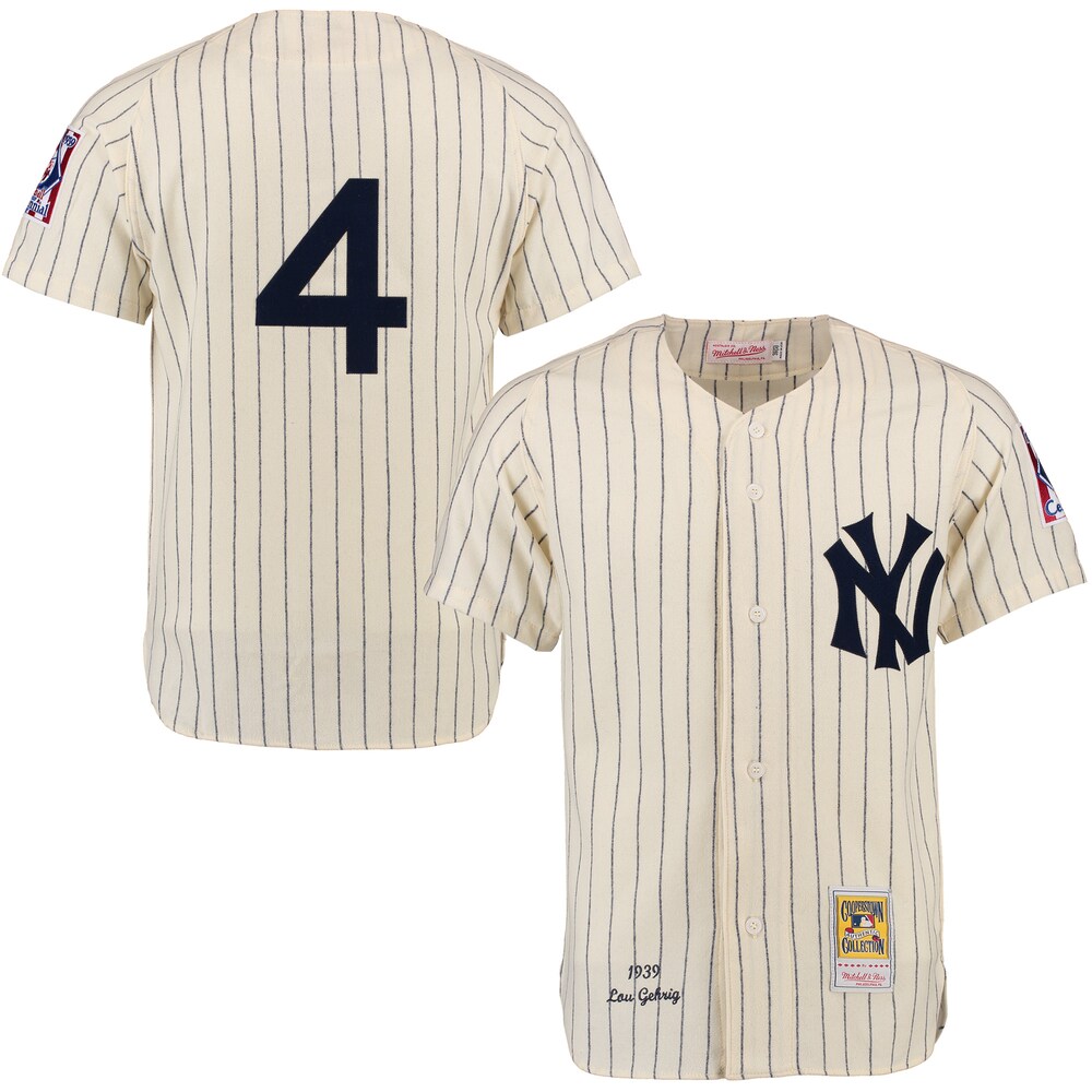 Lou Gehrig New York Yankees Mitchell & Ness Throwback Jersey - Cream