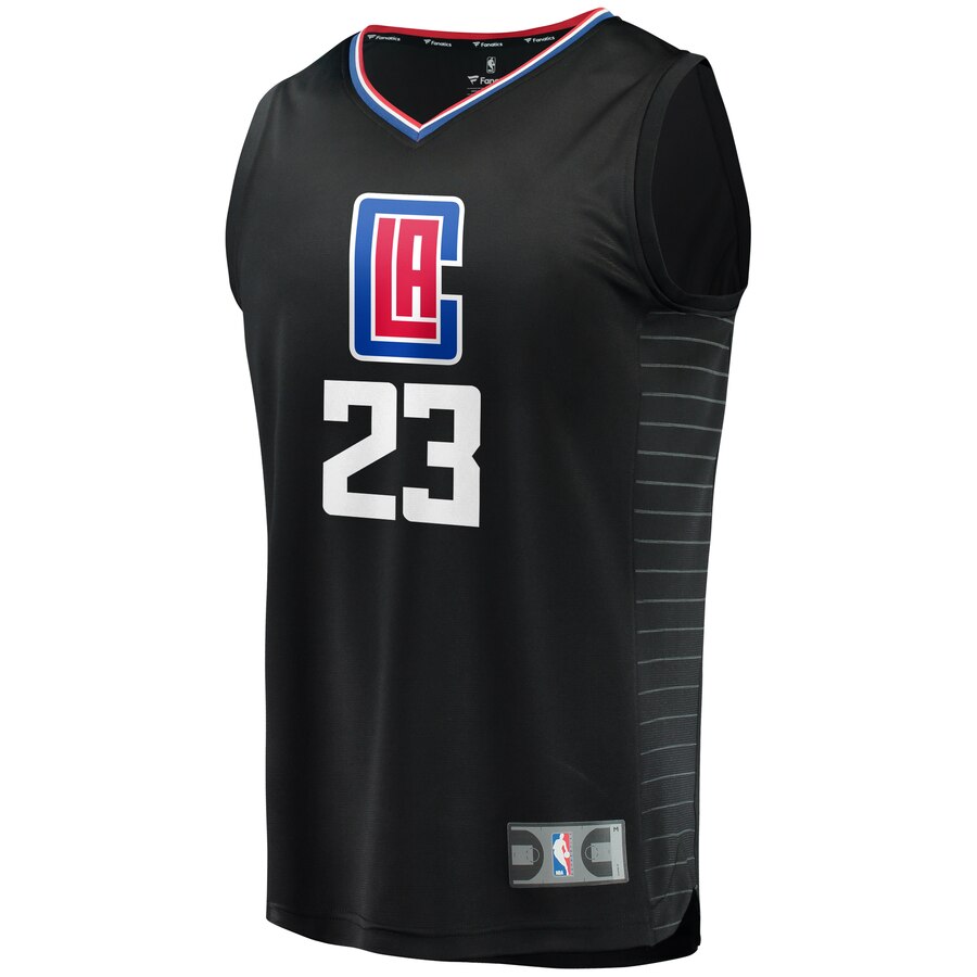 Alternative view of Lou Williams La Clippers Fanatics Branded Fast Break Replica Jersey Black - Statement Edition