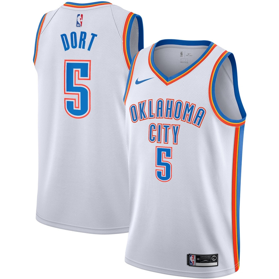 Luguentz Dort 5 Oklahoma City Thunder Unisex Swingman Jersey - Association Edition - White - JS786 