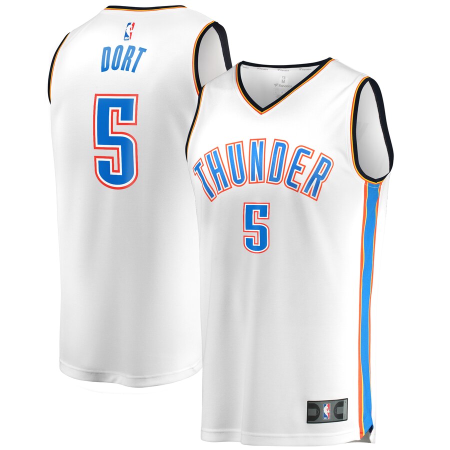 Luguentz Dort Oklahoma City Thunder Fanatics Branded Youth Fast Break Player Jersey - Association Edition - White
