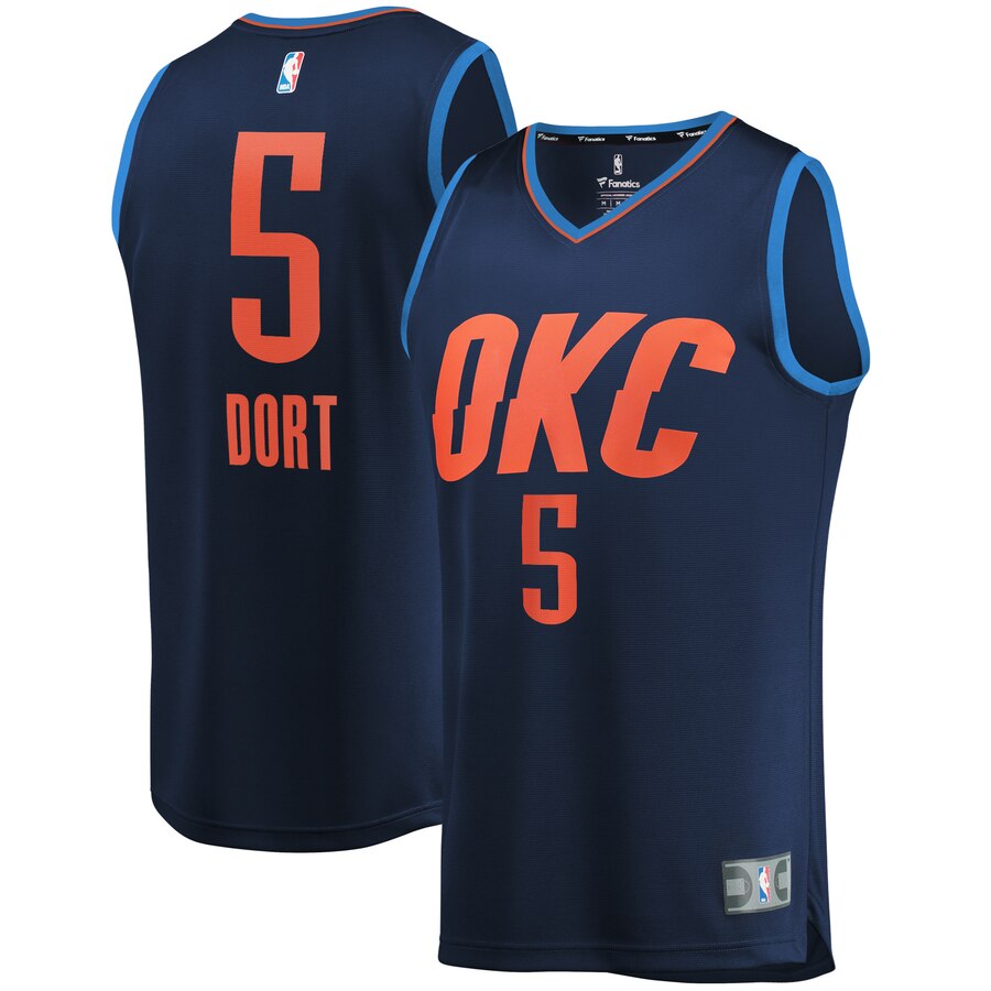 Luguentz Dort Oklahoma City Thunder Fanatics Branded Youth Fast Break Player Jersey - Statement Edition - Navy