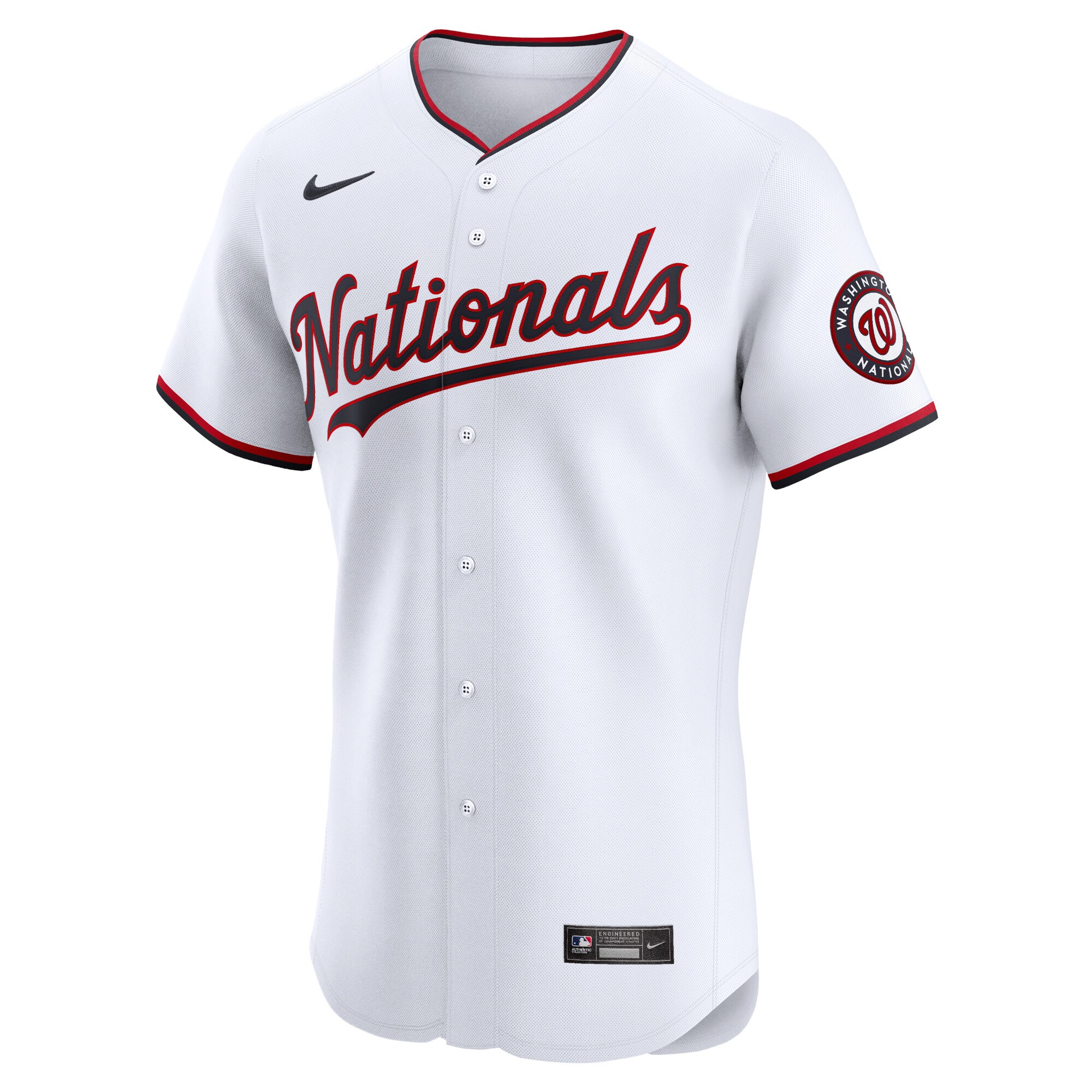Alternative view of Luis Garcia Washington Nationals Home Elite Player Jersey - White